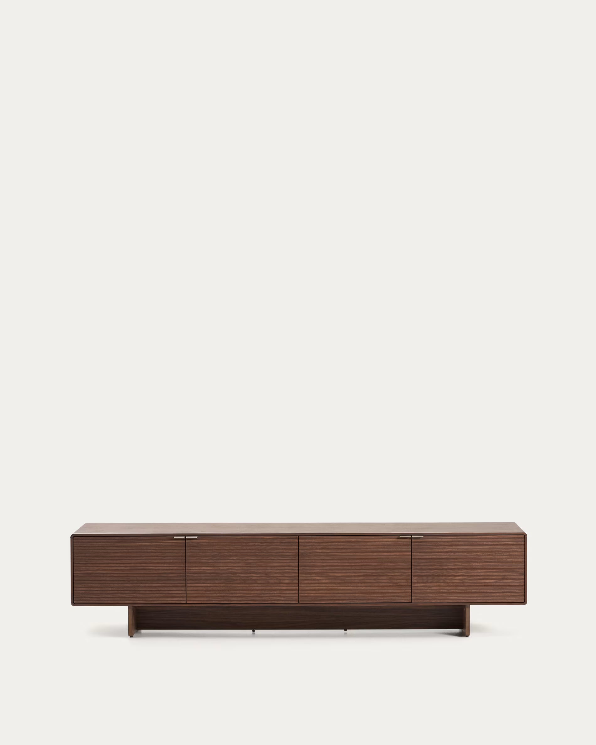 NORLEN dark brown walnut veneer TV cabinet