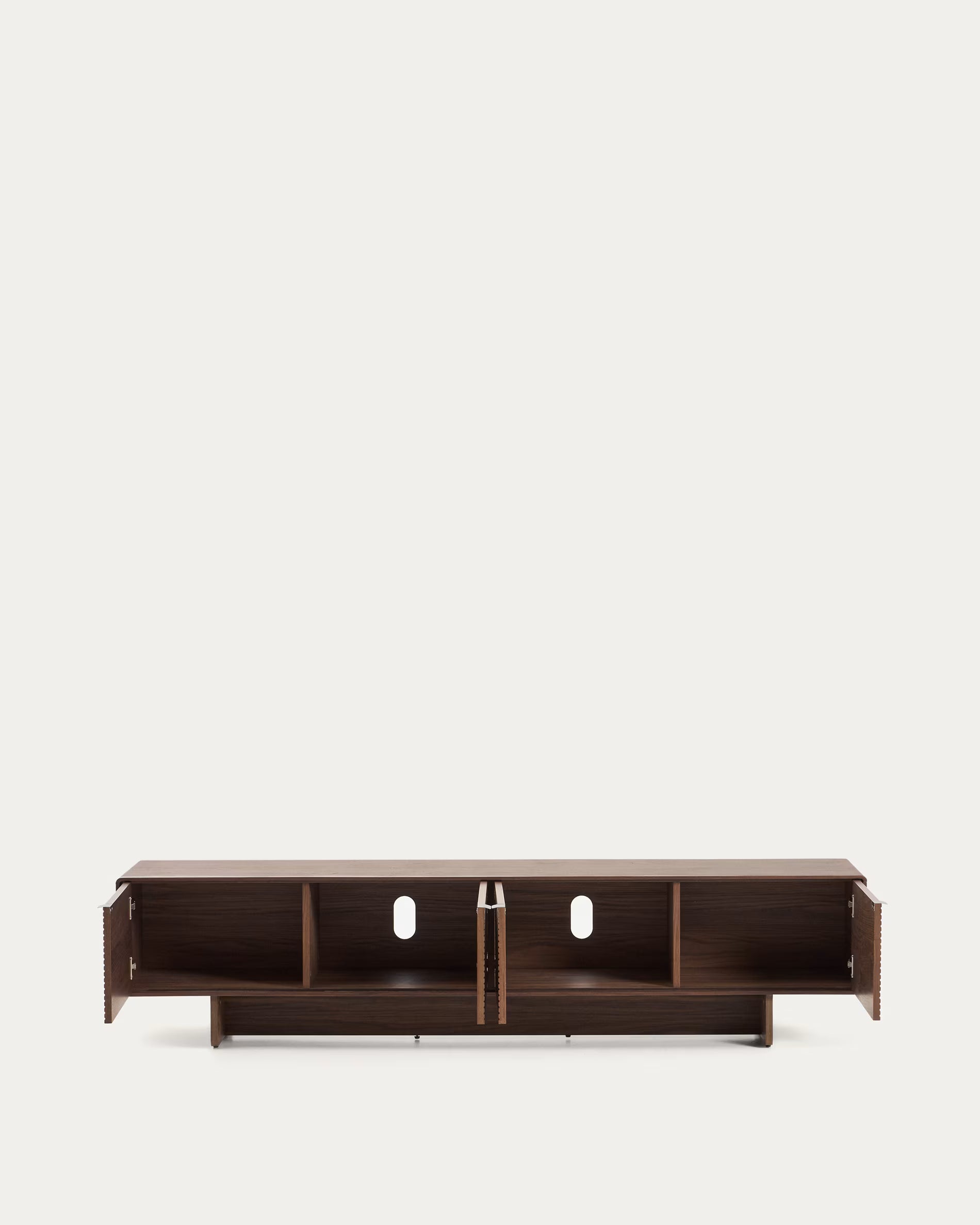 NORLEN dark brown walnut veneer TV cabinet