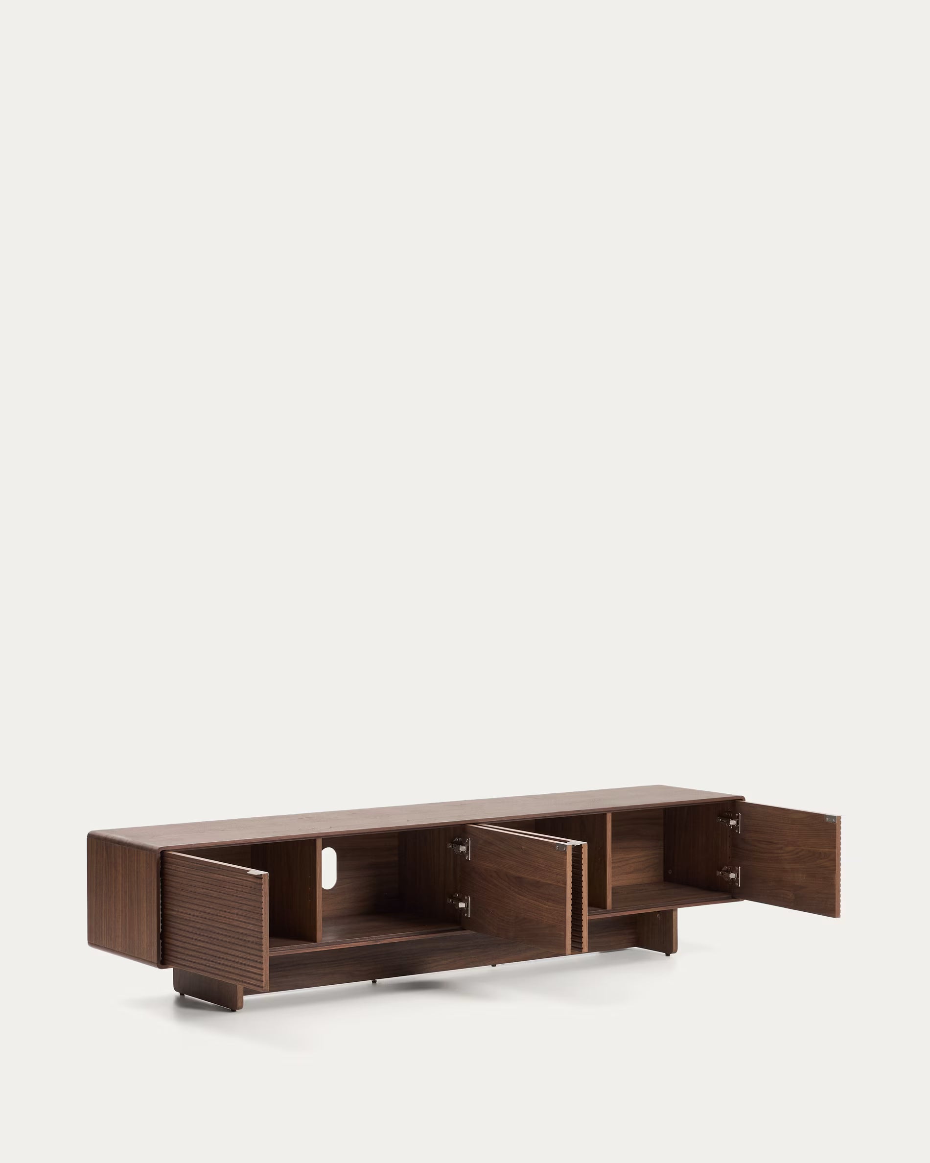 NORLEN dark brown walnut veneer TV cabinet