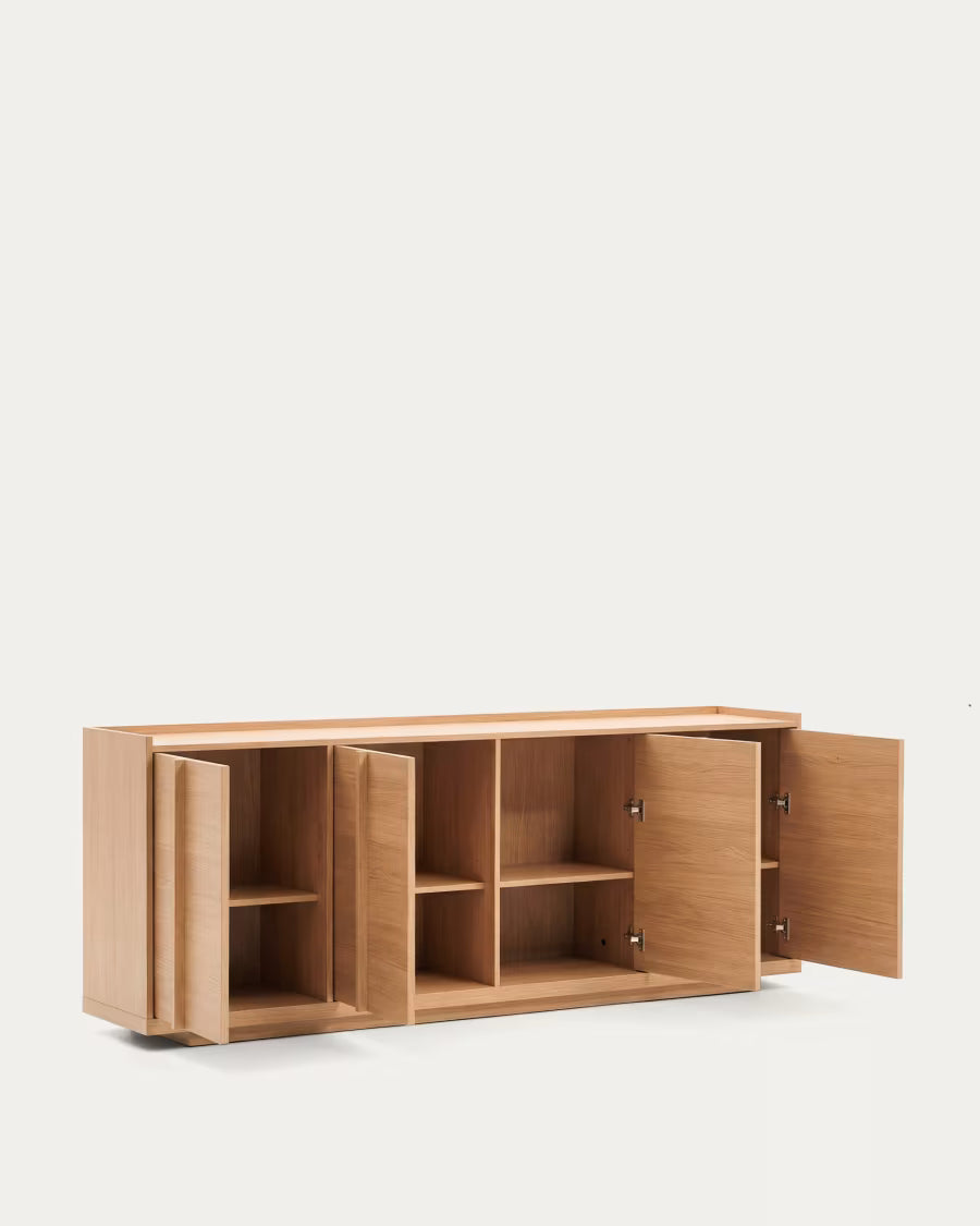 Komoda z półami ONIX fornir dębowy do salonu – Kave Home