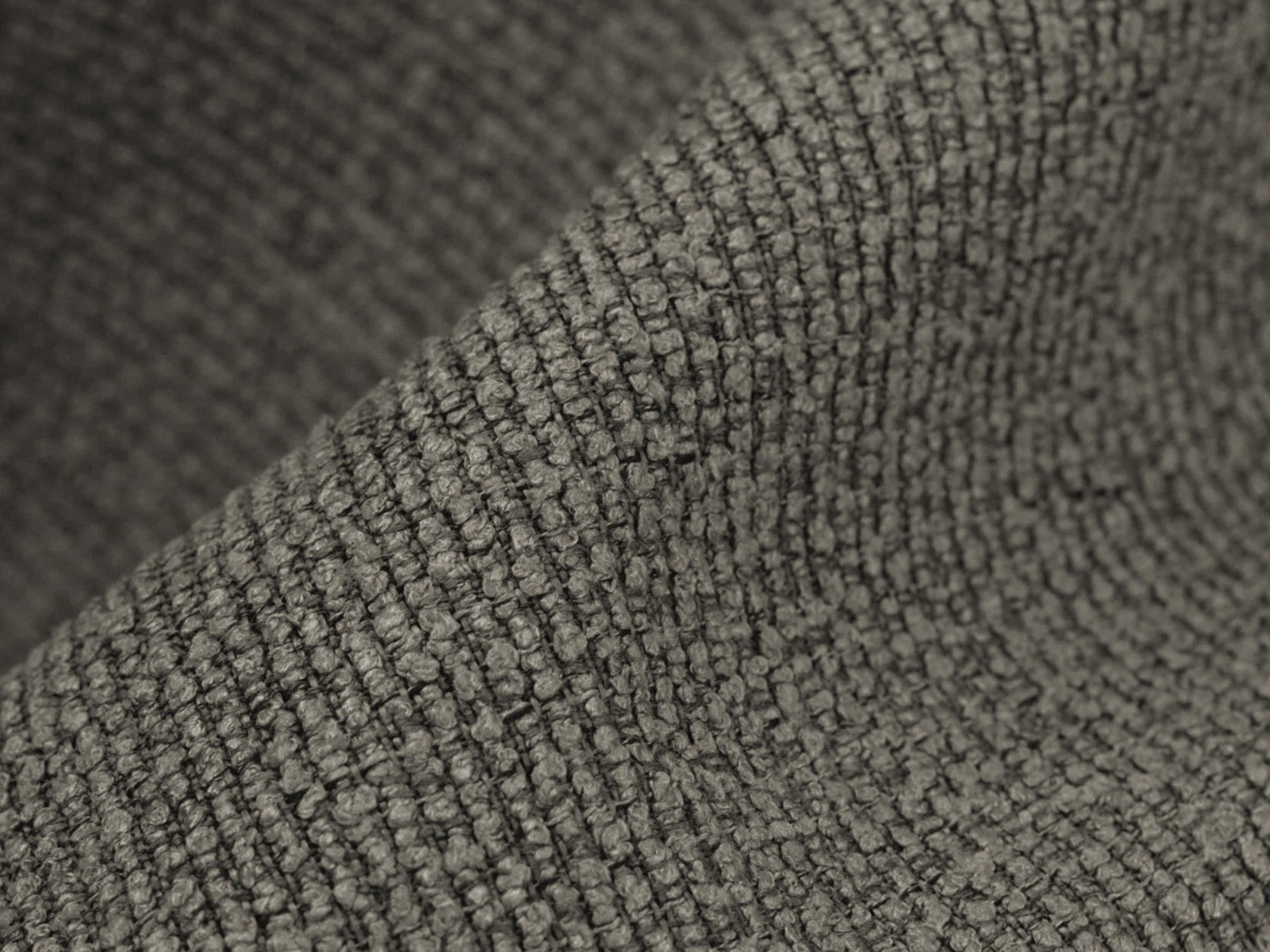 Stuhl MAIA graue Boucle mit schwarzem Eichenfuß