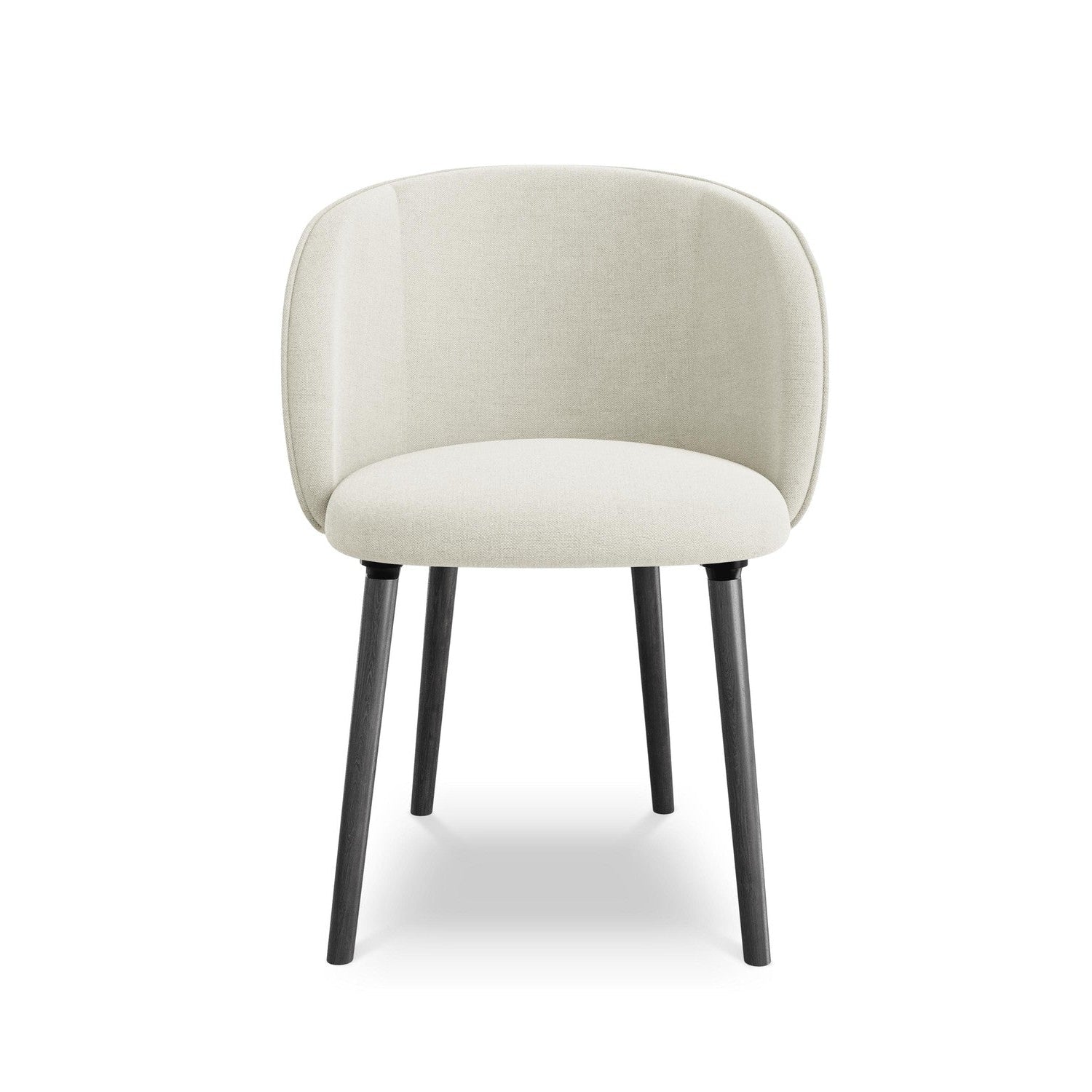 Krzesło MAIA beżowy z czarną dębową podstawą