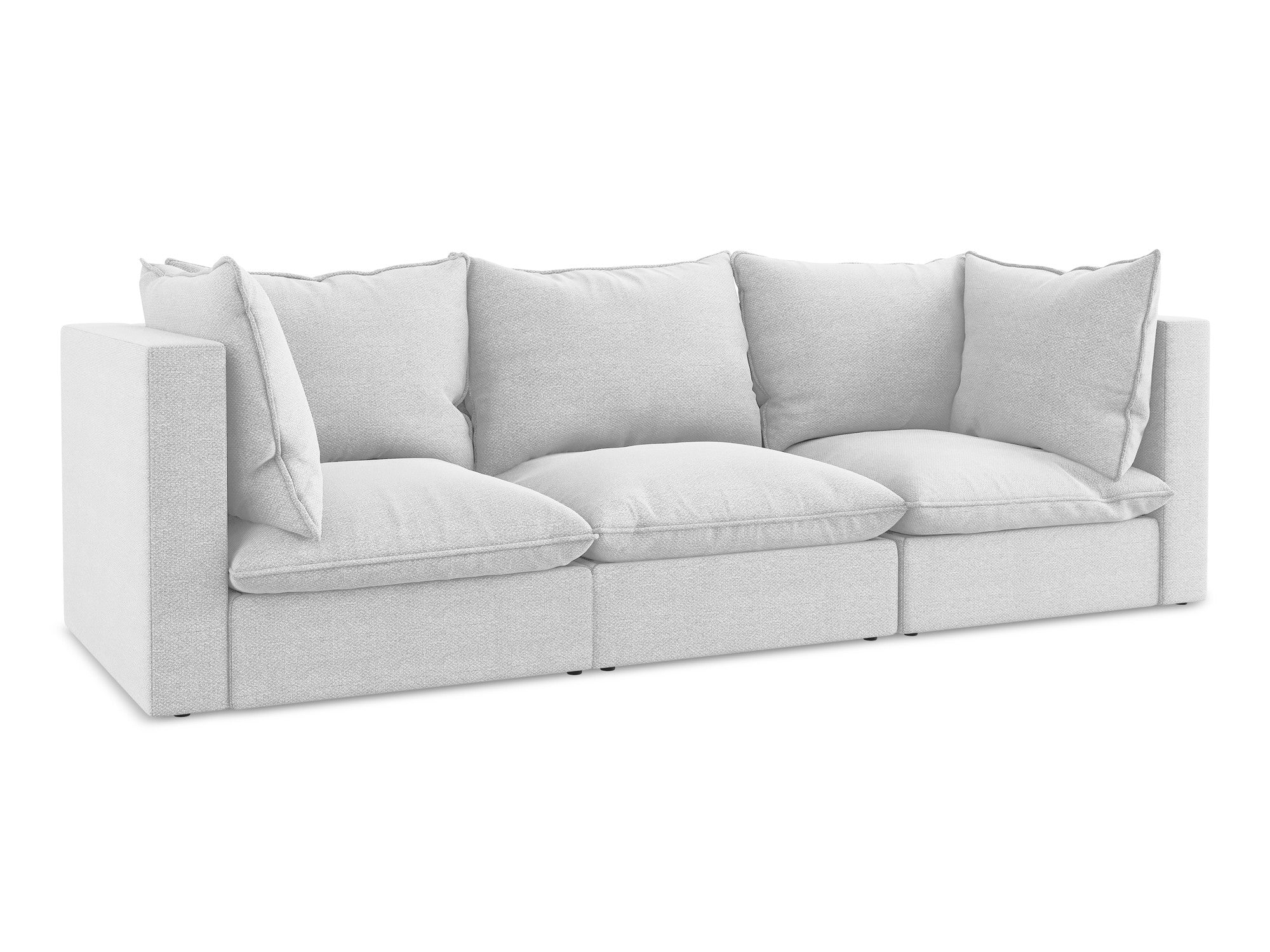 Sofa 3-osobowa MANAO srebrny boucle