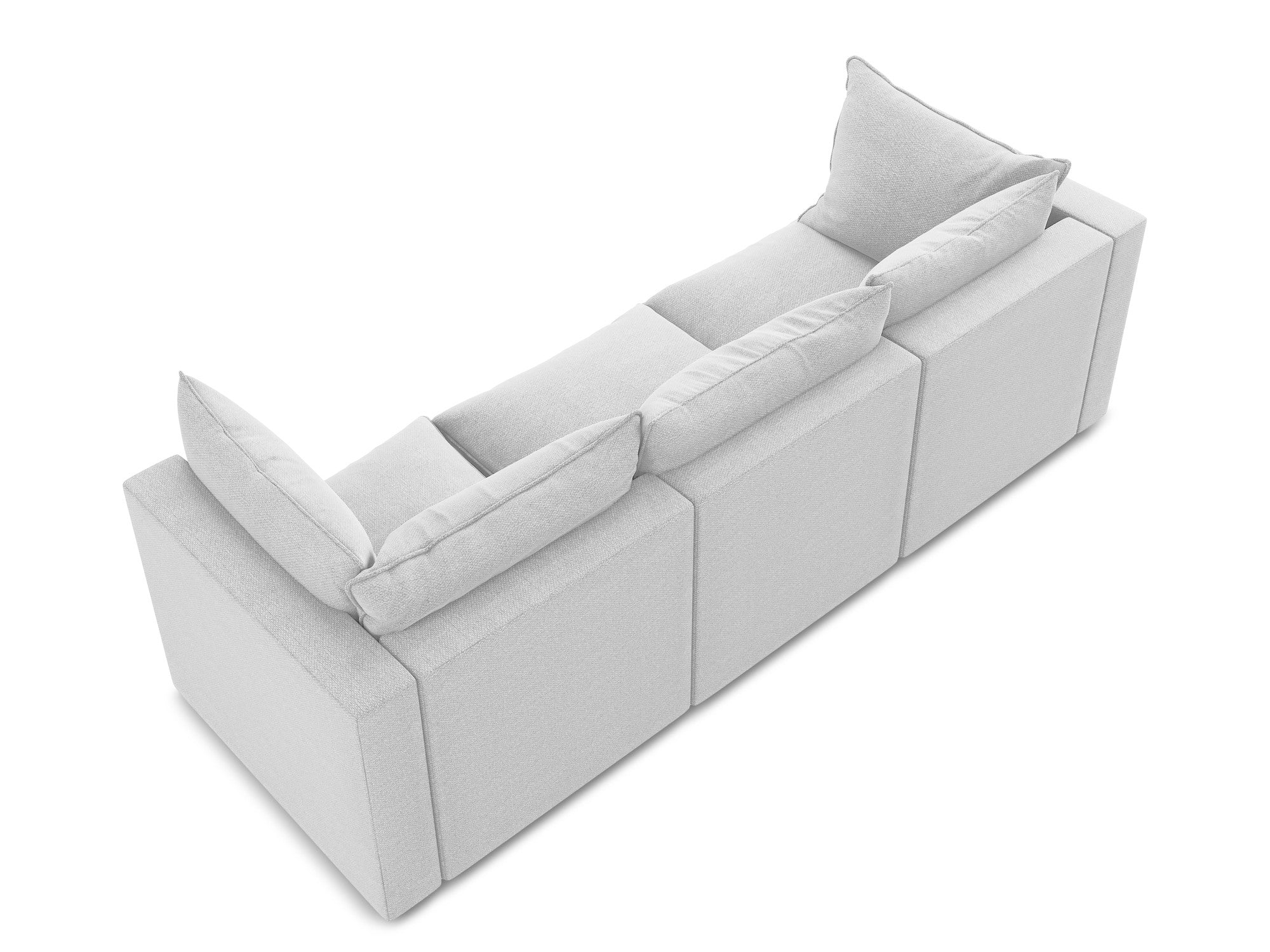 Sofa 3-osobowa MANAO srebrny boucle