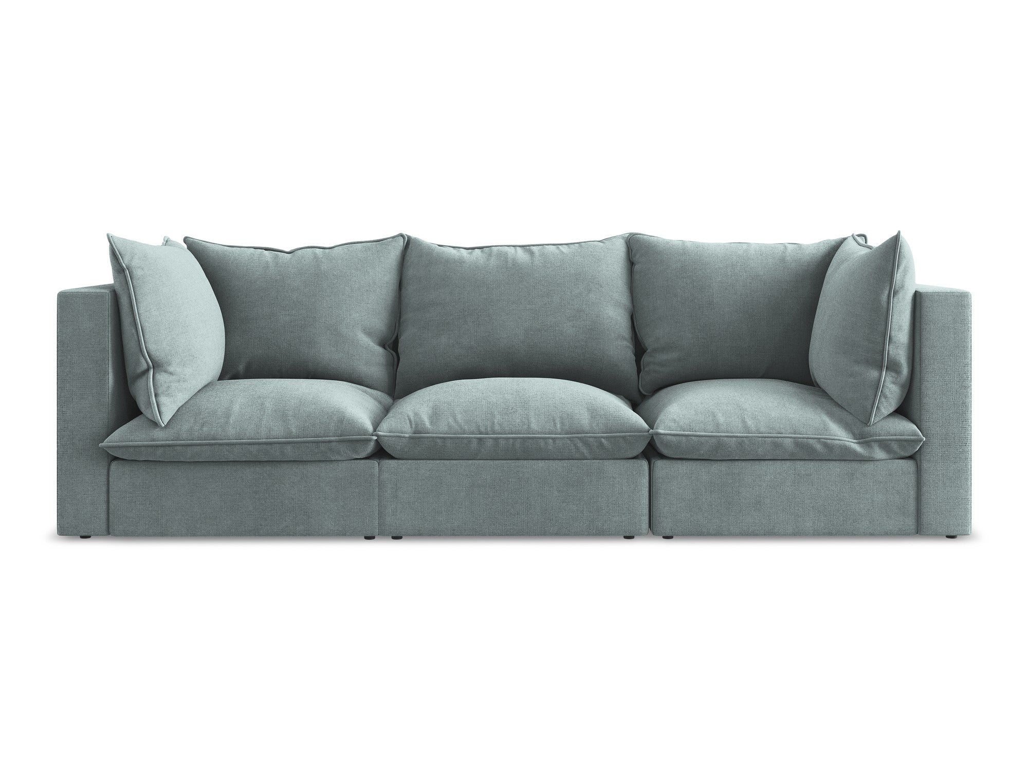 Sofa 3-Sitzer MANAO in blauen Jeansstoff