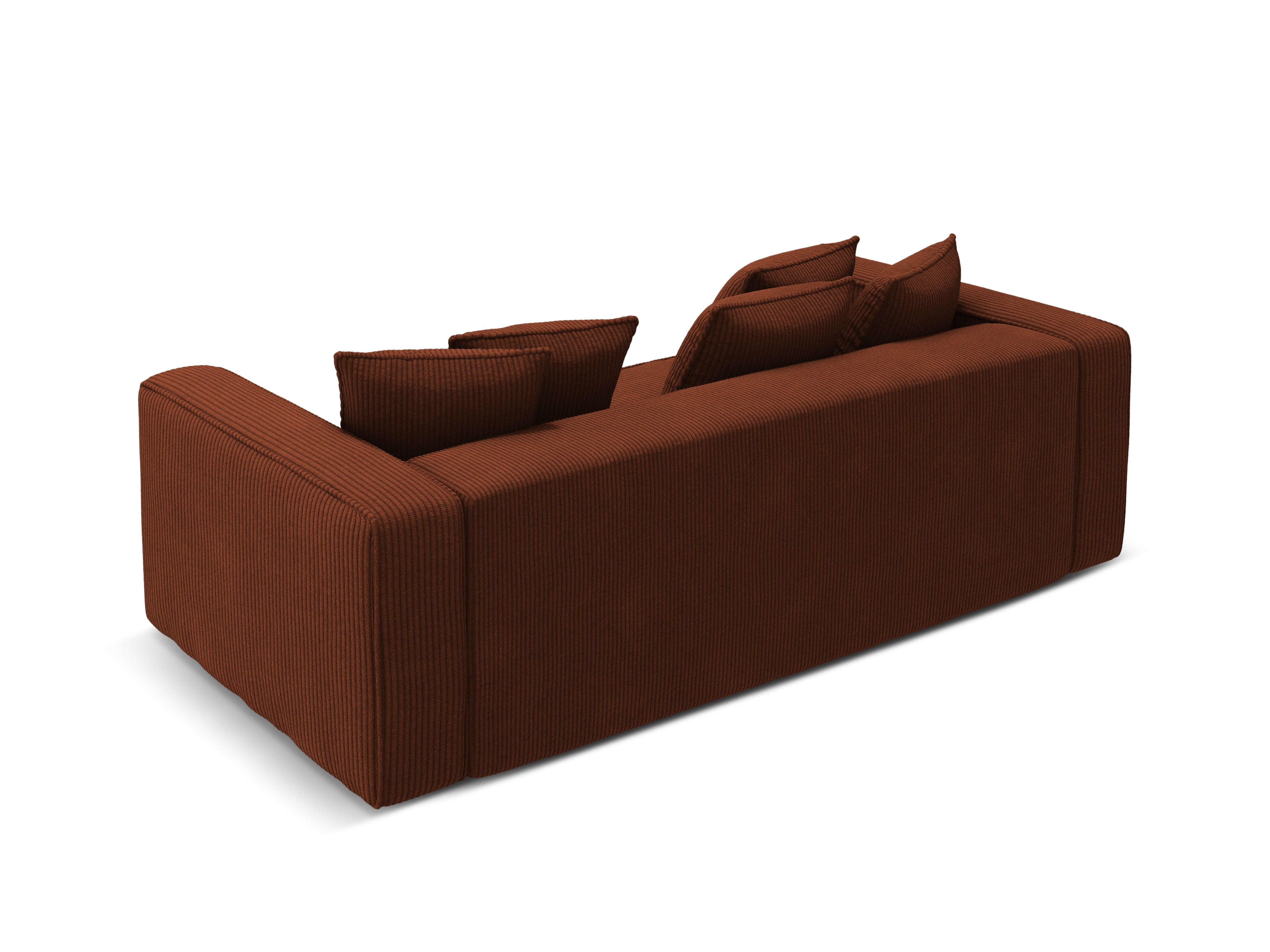 Sofa mit Schlaffunktion RIBES ziegelroter Cord