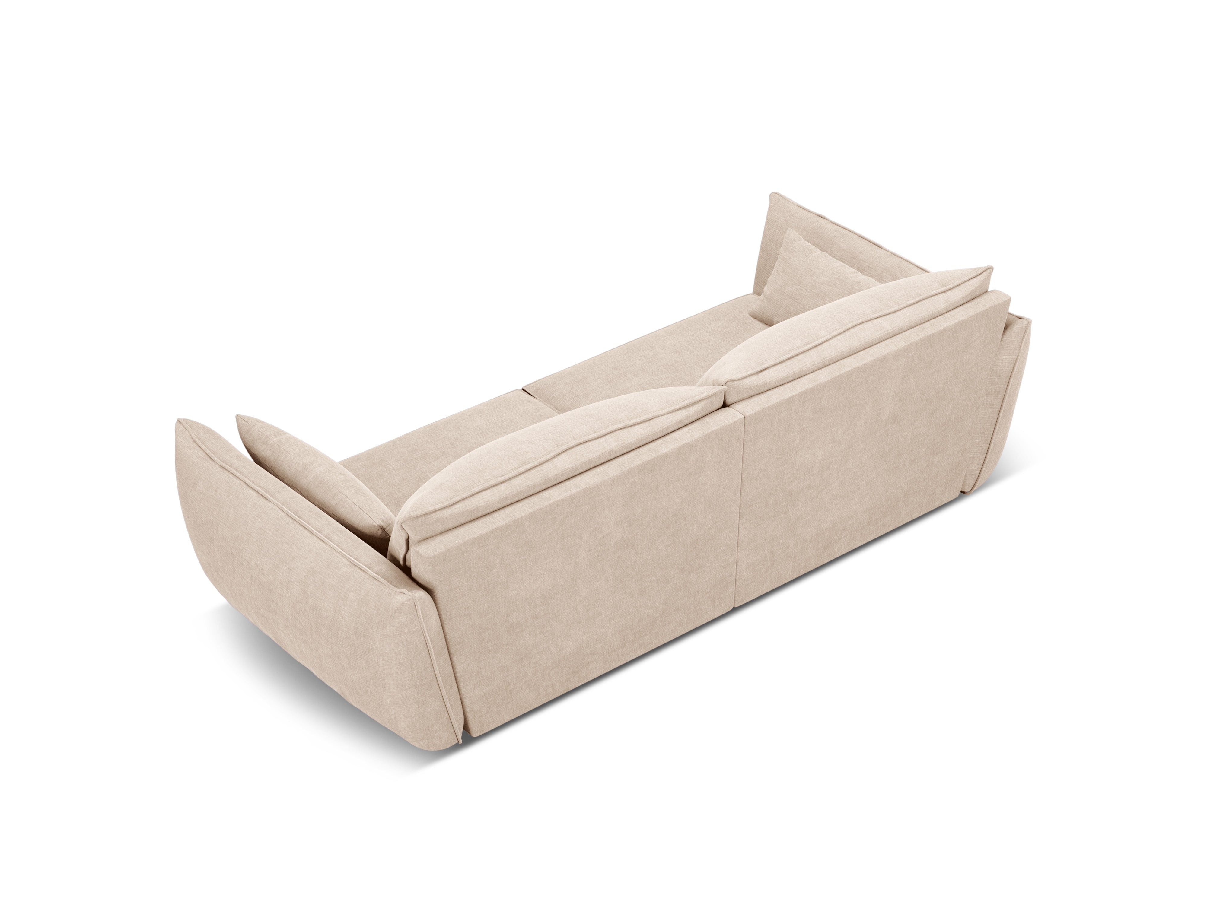 Sofa w tkaninie szenilowej 3-osobowa VANDA beżowy