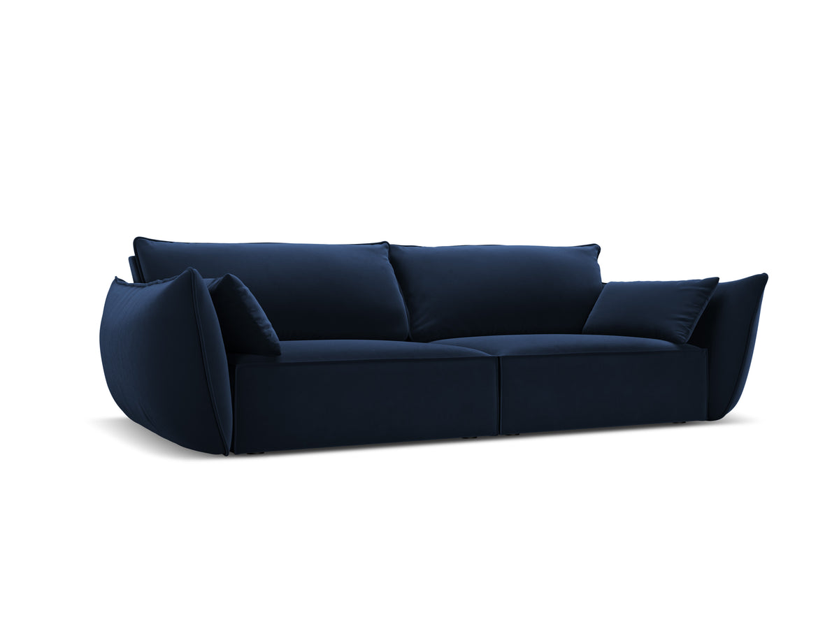 Sofa aksamitna 3-osobowa VANDA granatowy