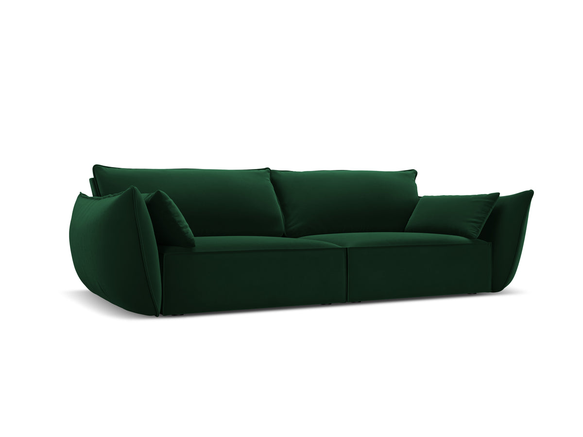 Sofa aksamitna 3-osobowa VANDA butelkowa zieleń