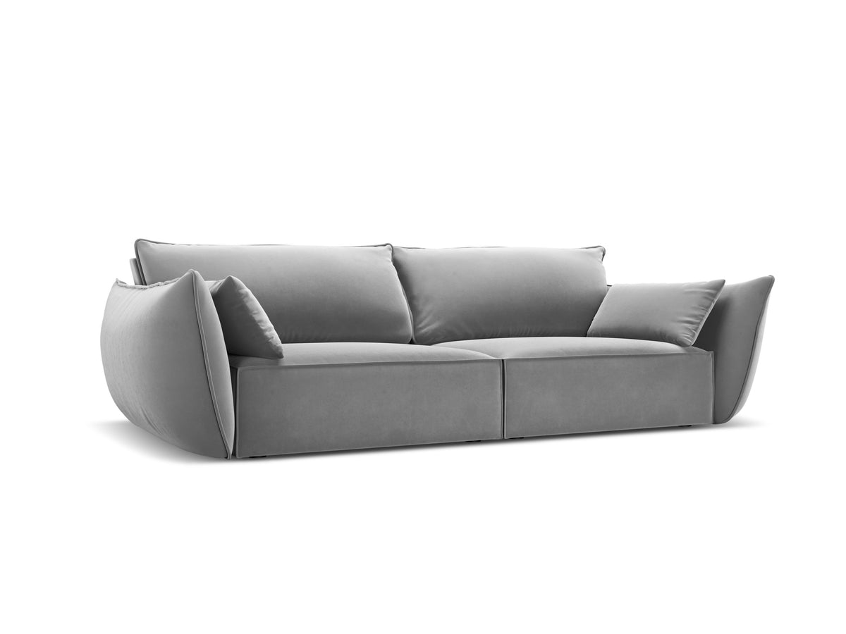 Sofa aksamitna 3-osobowa VANDA szary