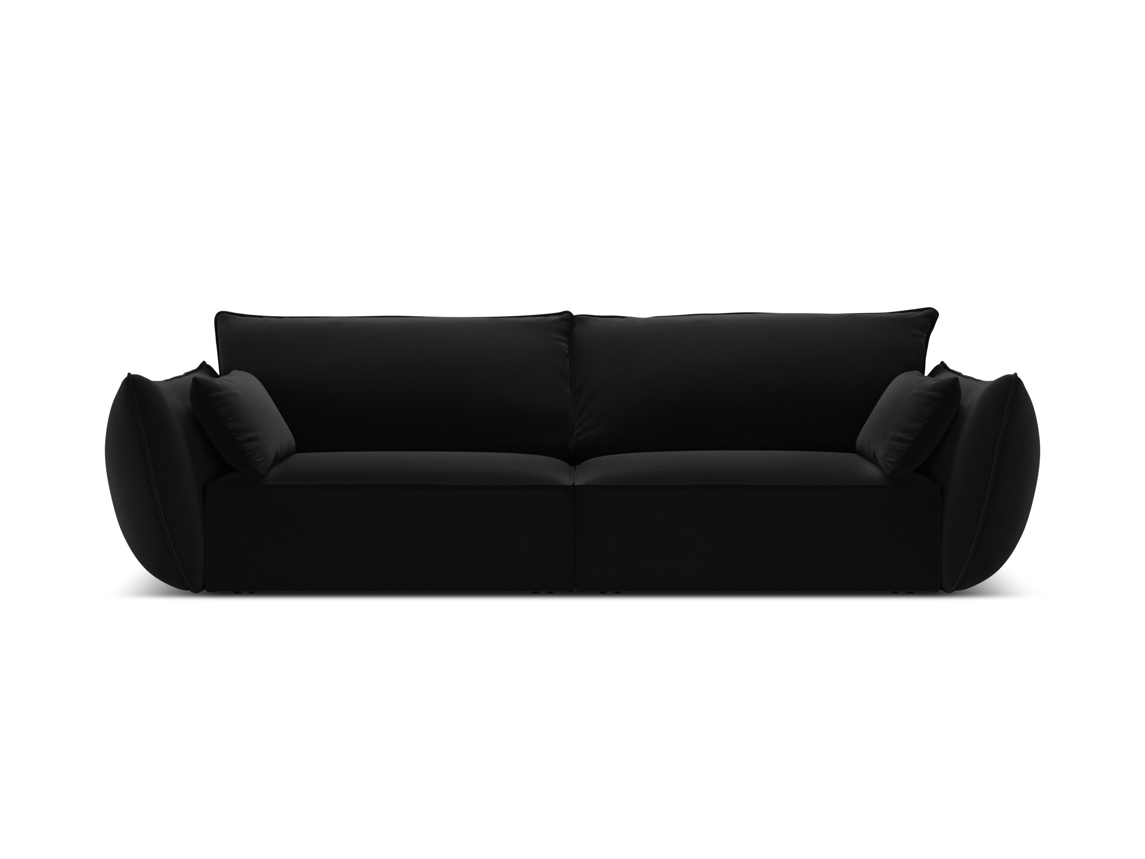 Sofa aksamitna 3-osobowa VANDA czarny