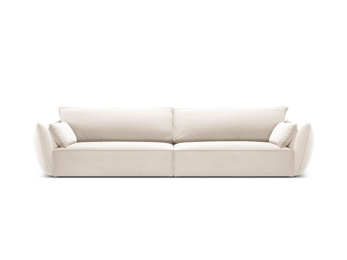 Sofa aksamitna 4-osobowa VANDA beżowy