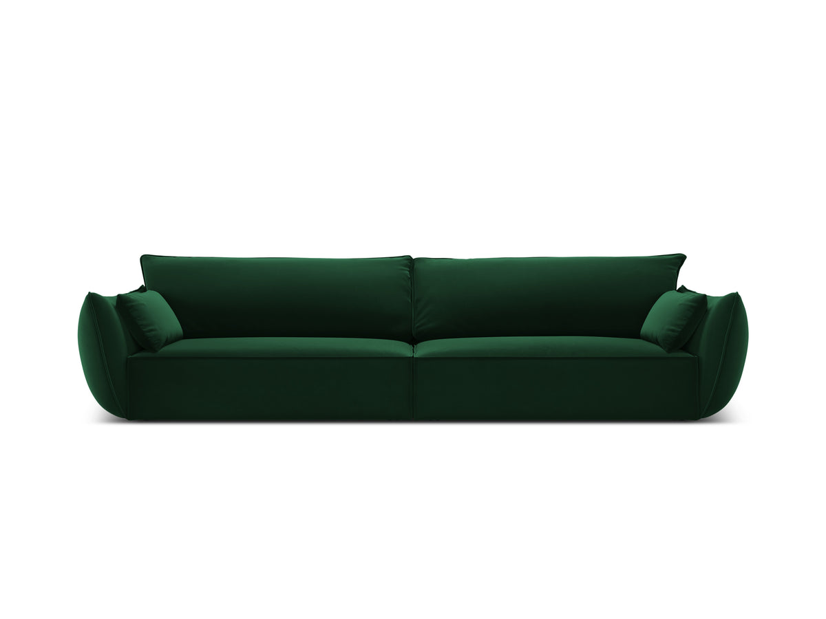 Sofa aksamitna 4-osobowa VANDA butelkowa zieleń