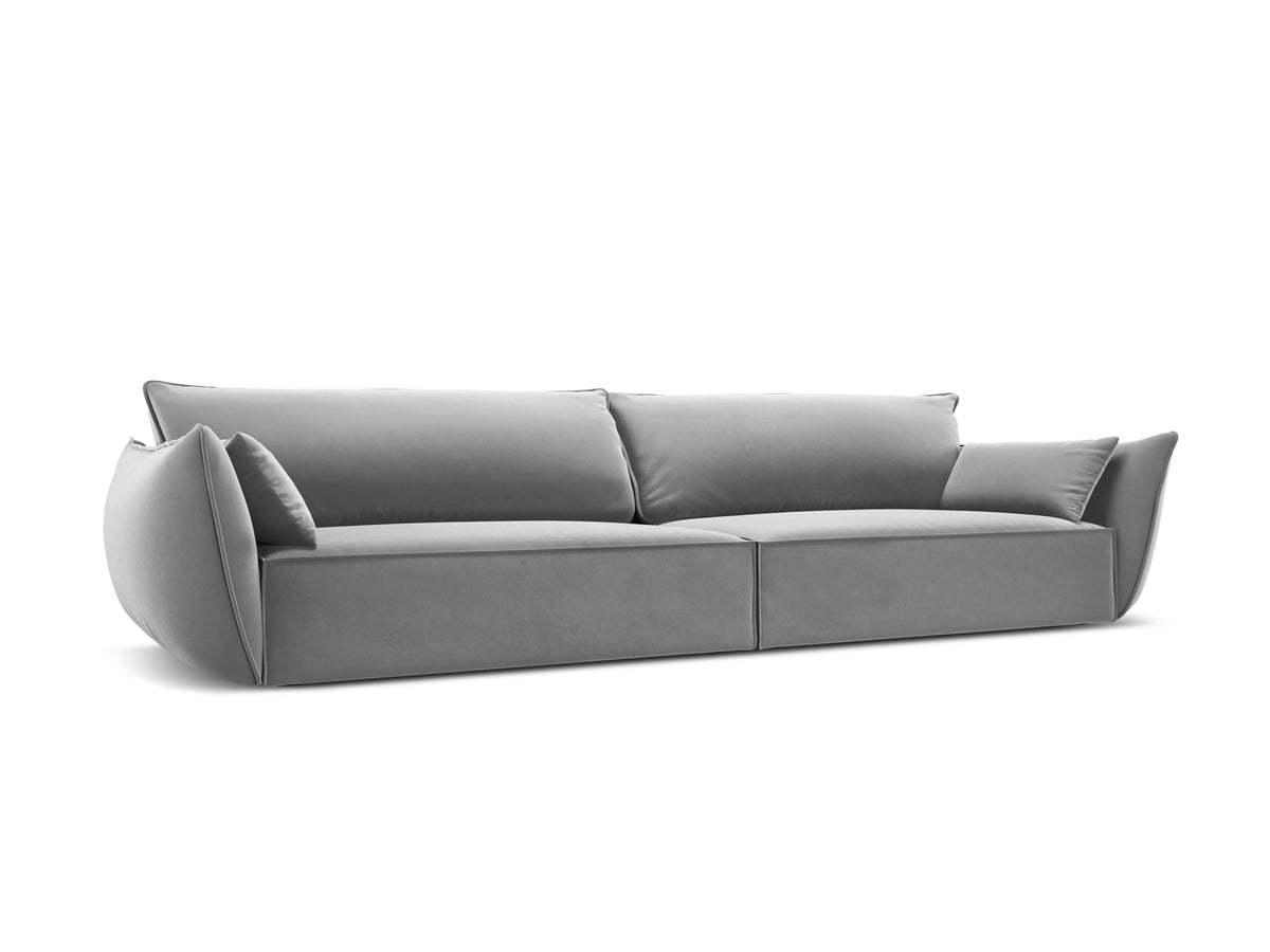 Sofa aksamitna 4-osobowa VANDA szary
