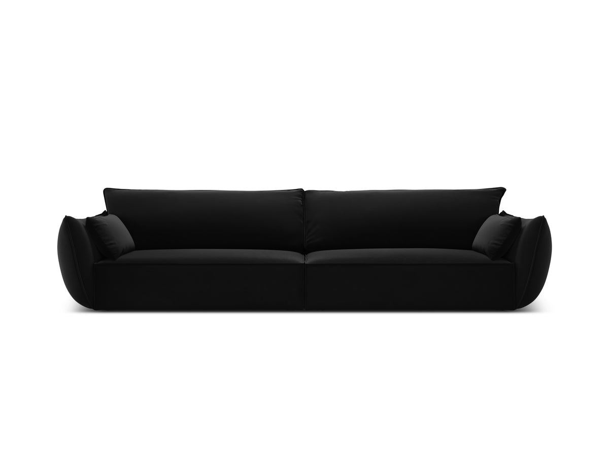 Sofa aksamitna 4-osobowa VANDA czarny