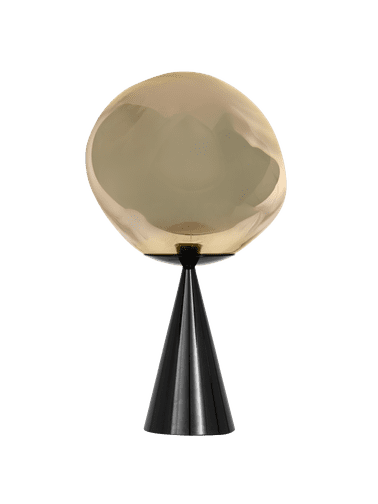 MELT brown table lamp with a black base