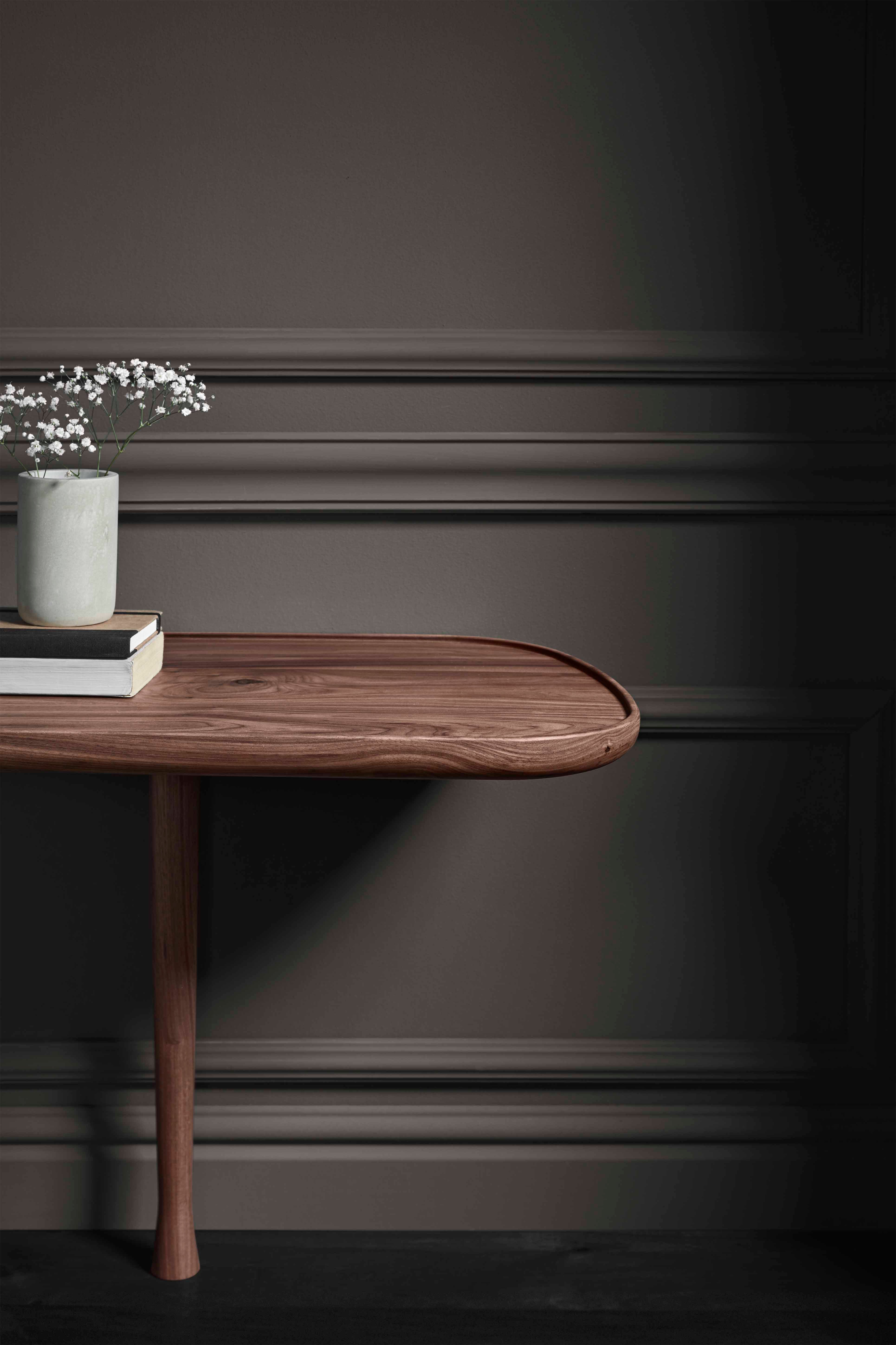 MESITA Walnut Solid Wood Wall Side Table