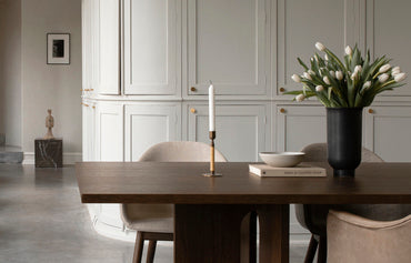 DUCA Candle Holder in Bronzed Brass