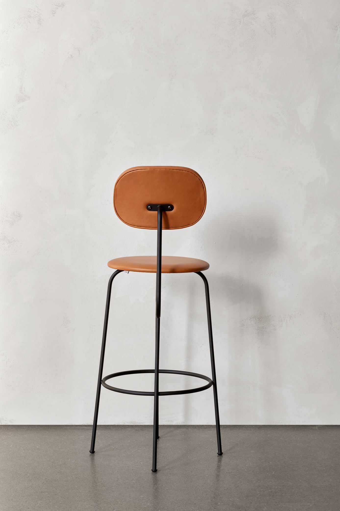 AFTEROOM PLUS stool in oak with a mustard upholstered seat