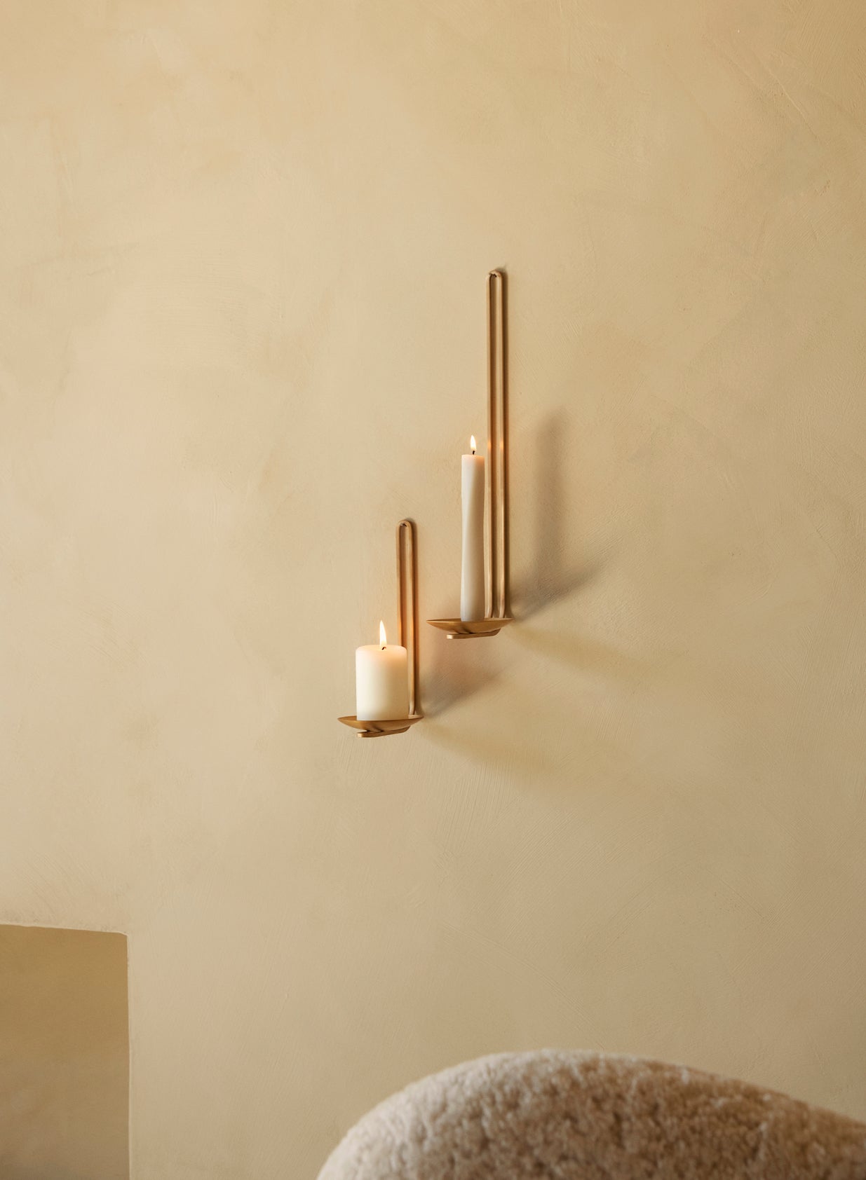 Black wall candle holder CLIP