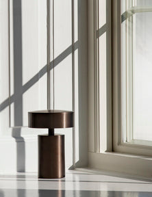 Lampa przenośna COLUMN brązowe aluminium