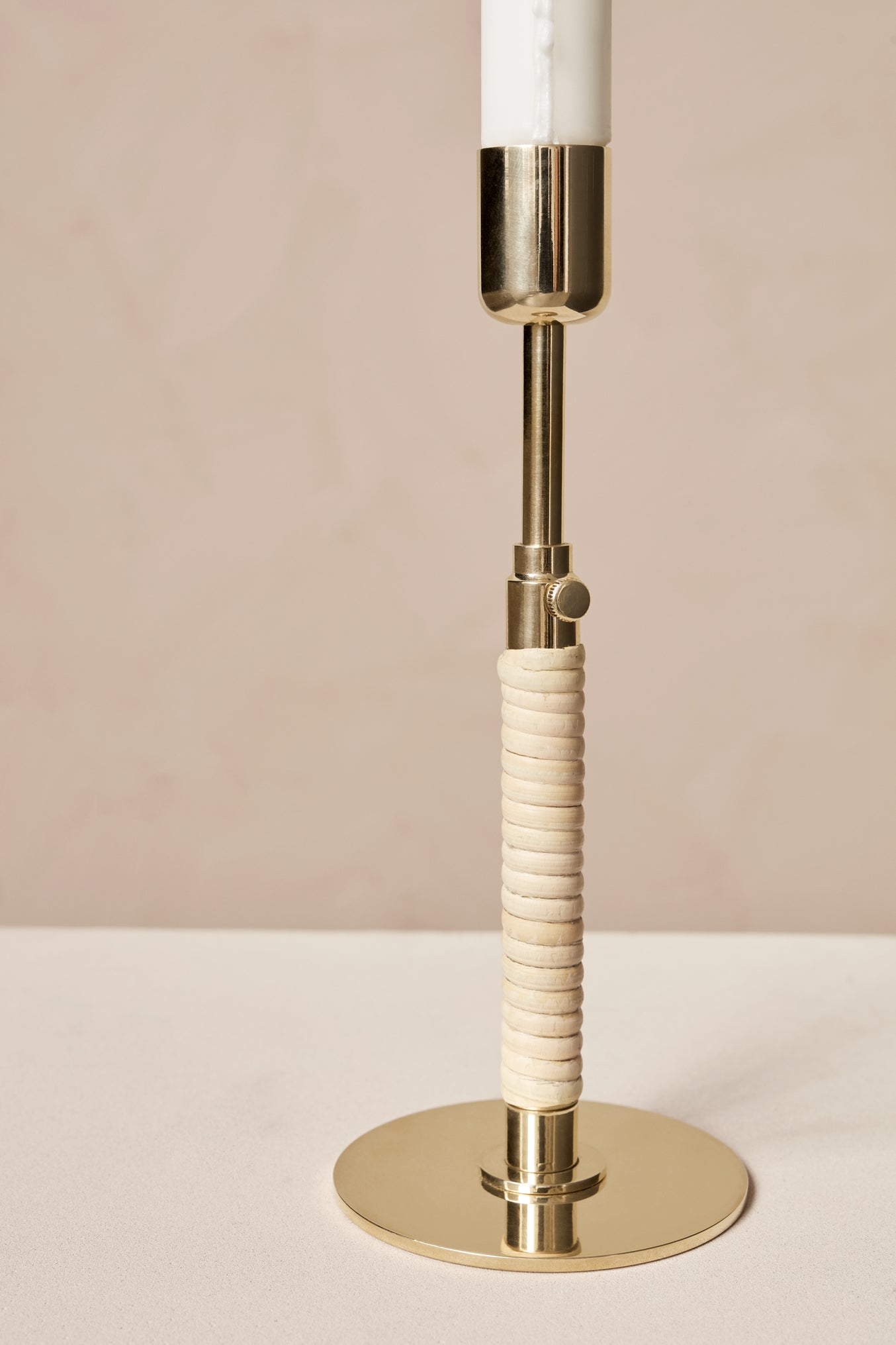 DUCA Candle Holder in Bronzed Brass