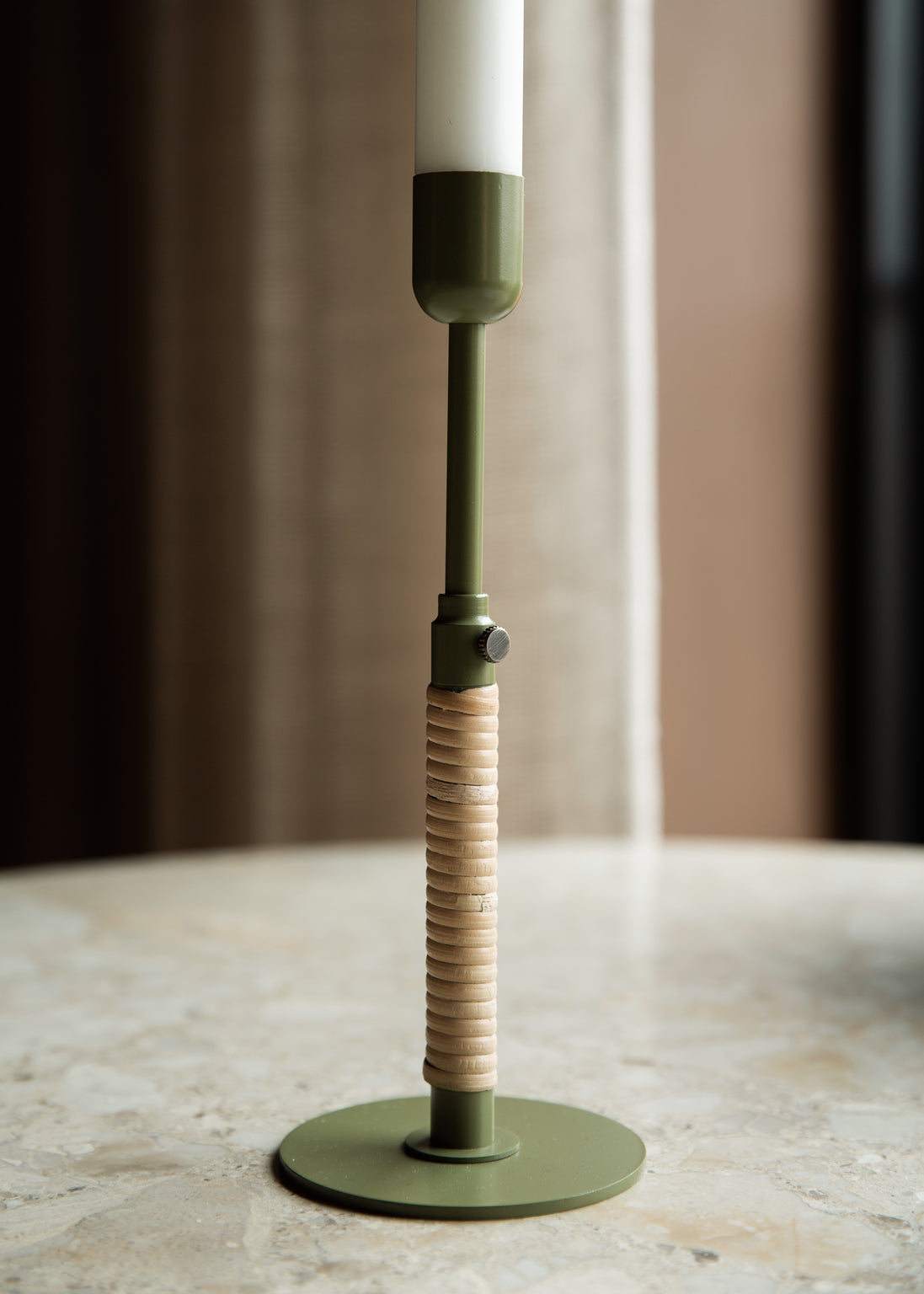 DUCA Candle Holder in Bronzed Brass