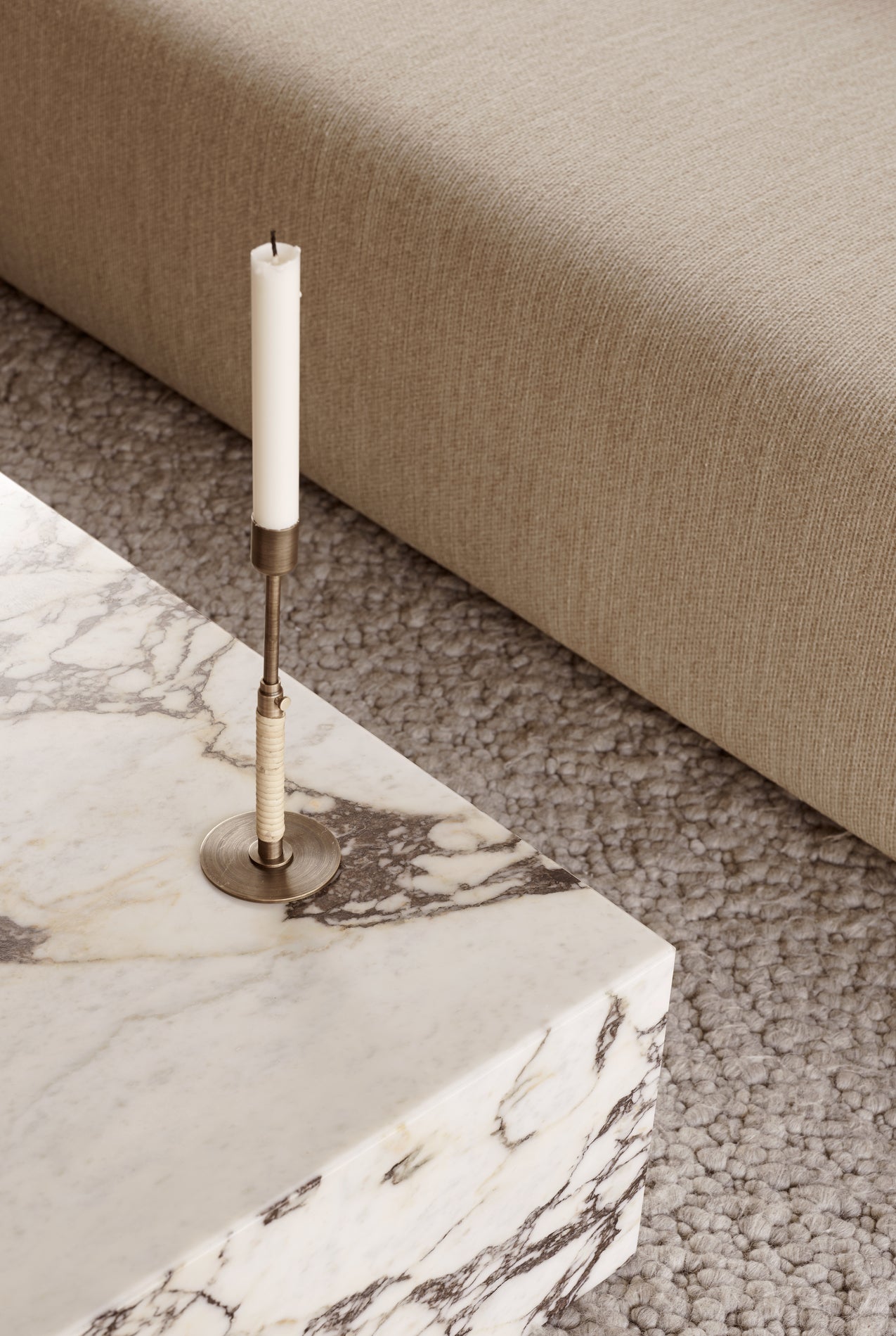 DUCA Candle Holder in Bronzed Brass