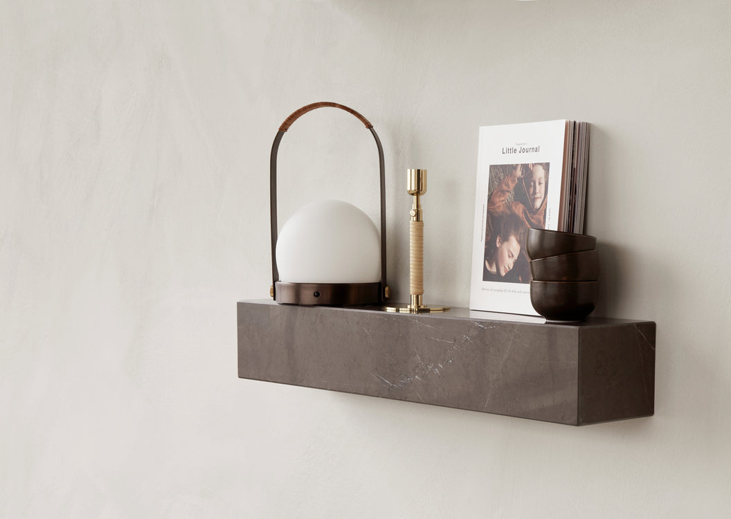 DUCA Candle Holder in Bronzed Brass