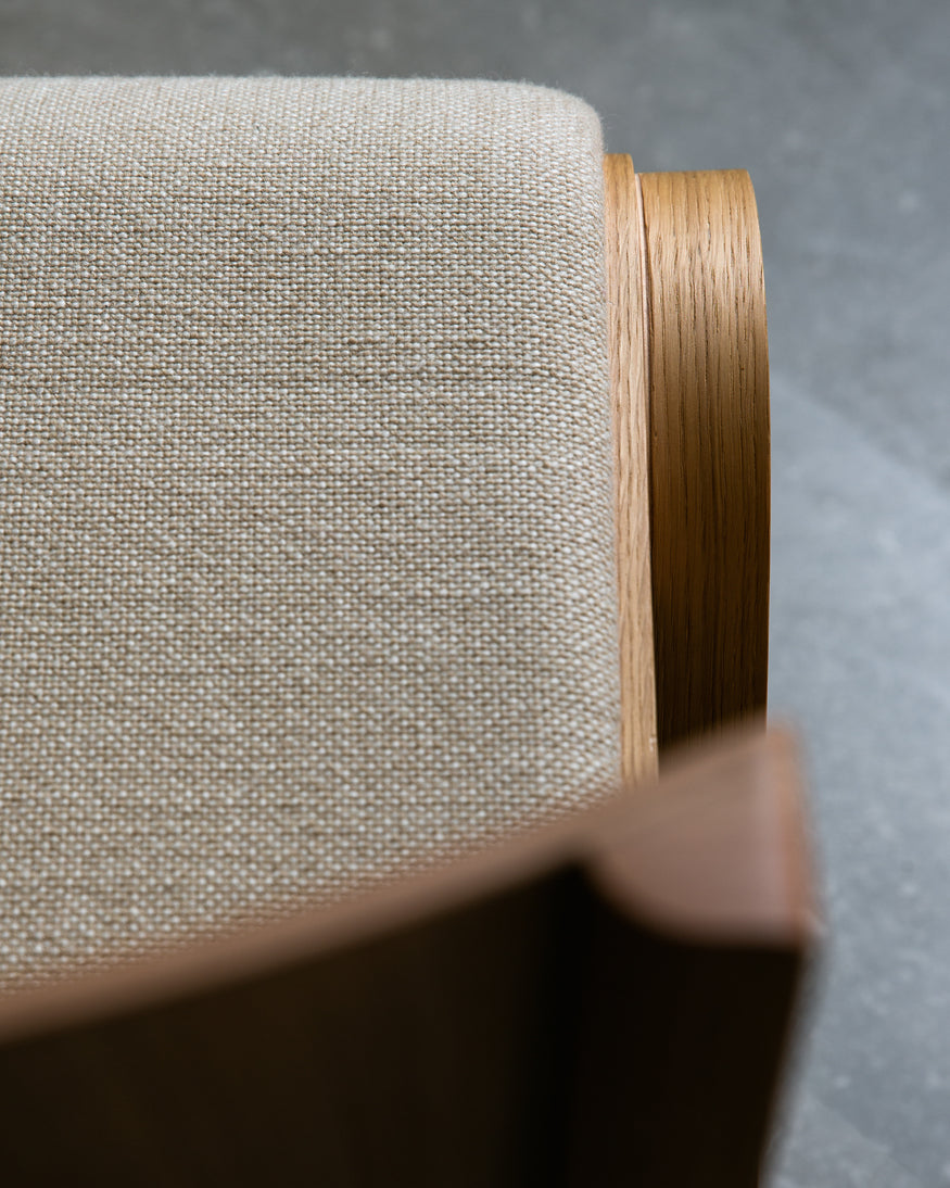 READY chair beige boucle with oak base