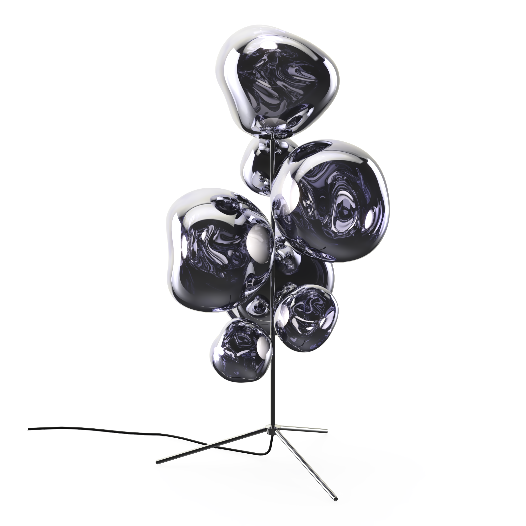 Rauchfarbene Stehlampe MELT