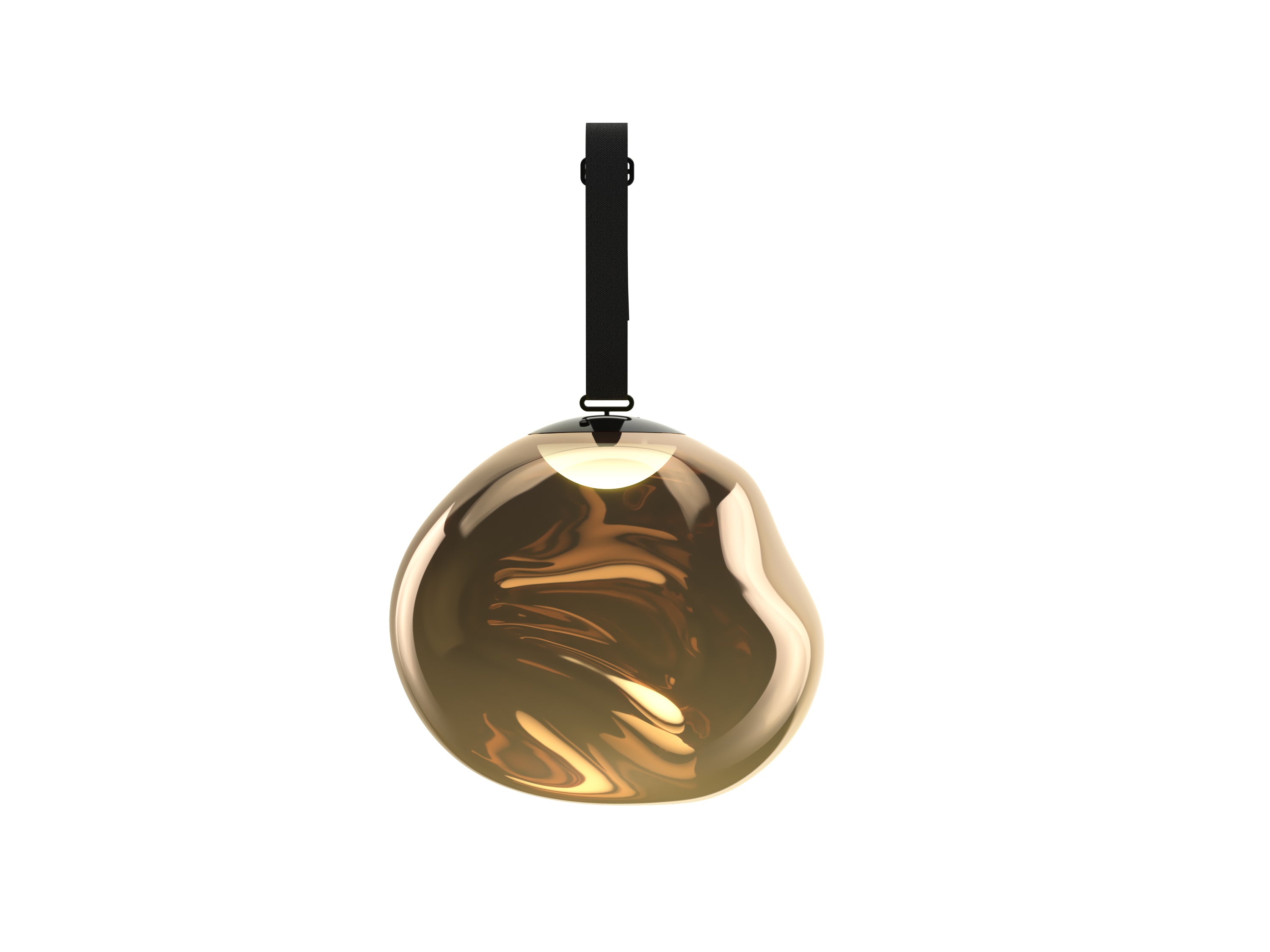 Lampa przenośna LARGE MELT brązowy