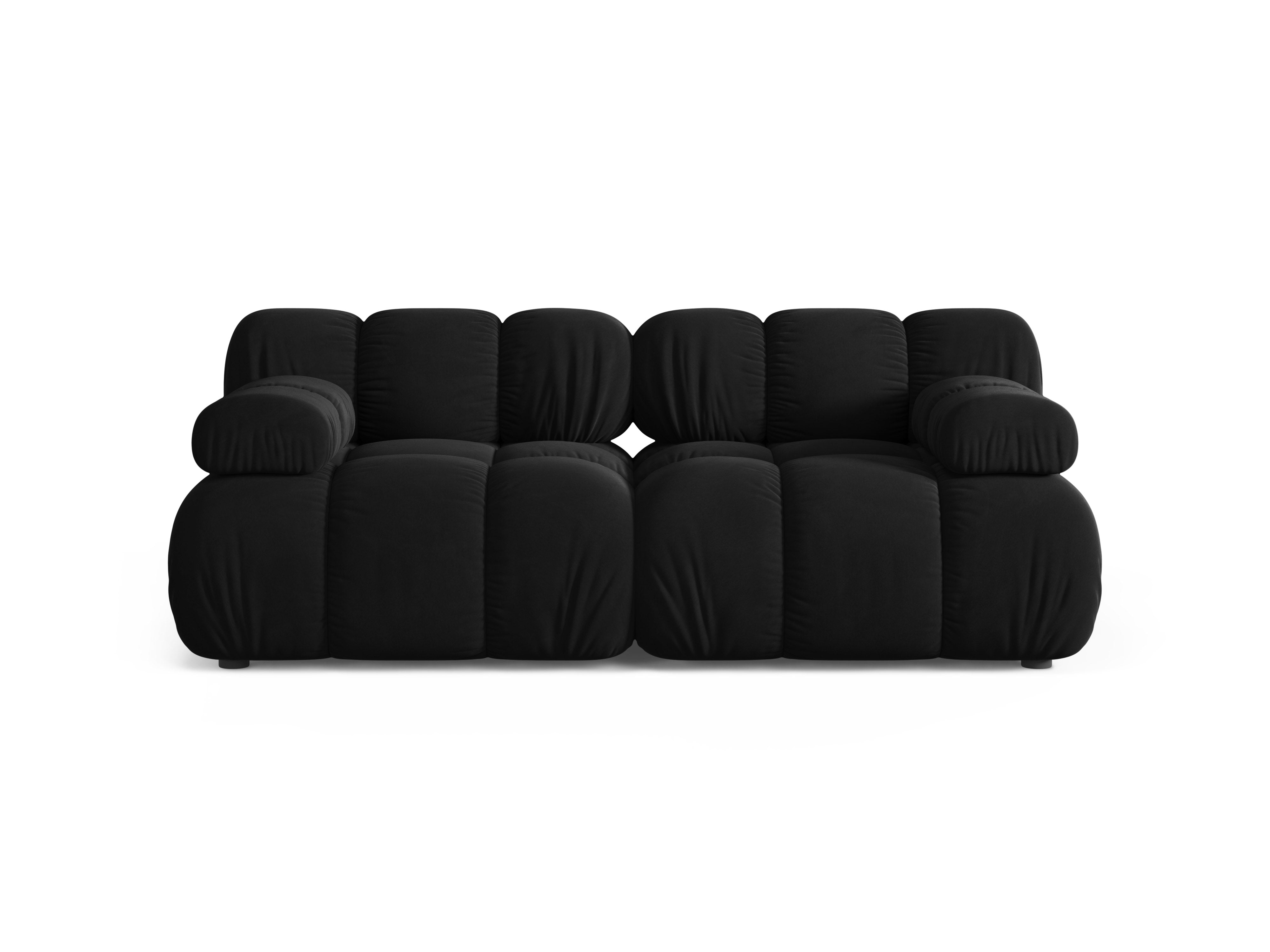 Sofa modułowa aksamitna 2-osobowa BELLIS czarny