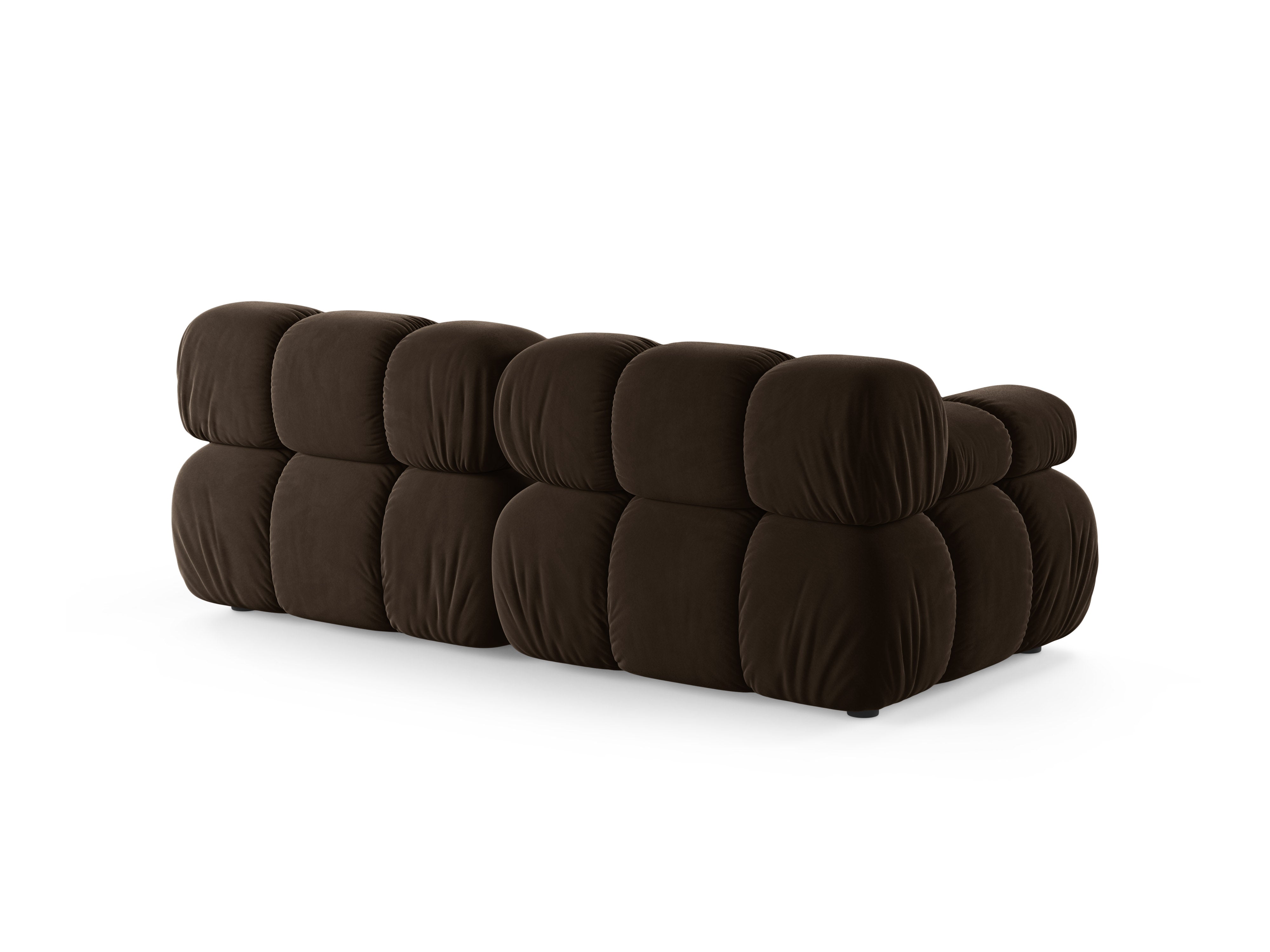 Sofa modułowa aksamitna 2-osobowa BELLIS czekoladowy