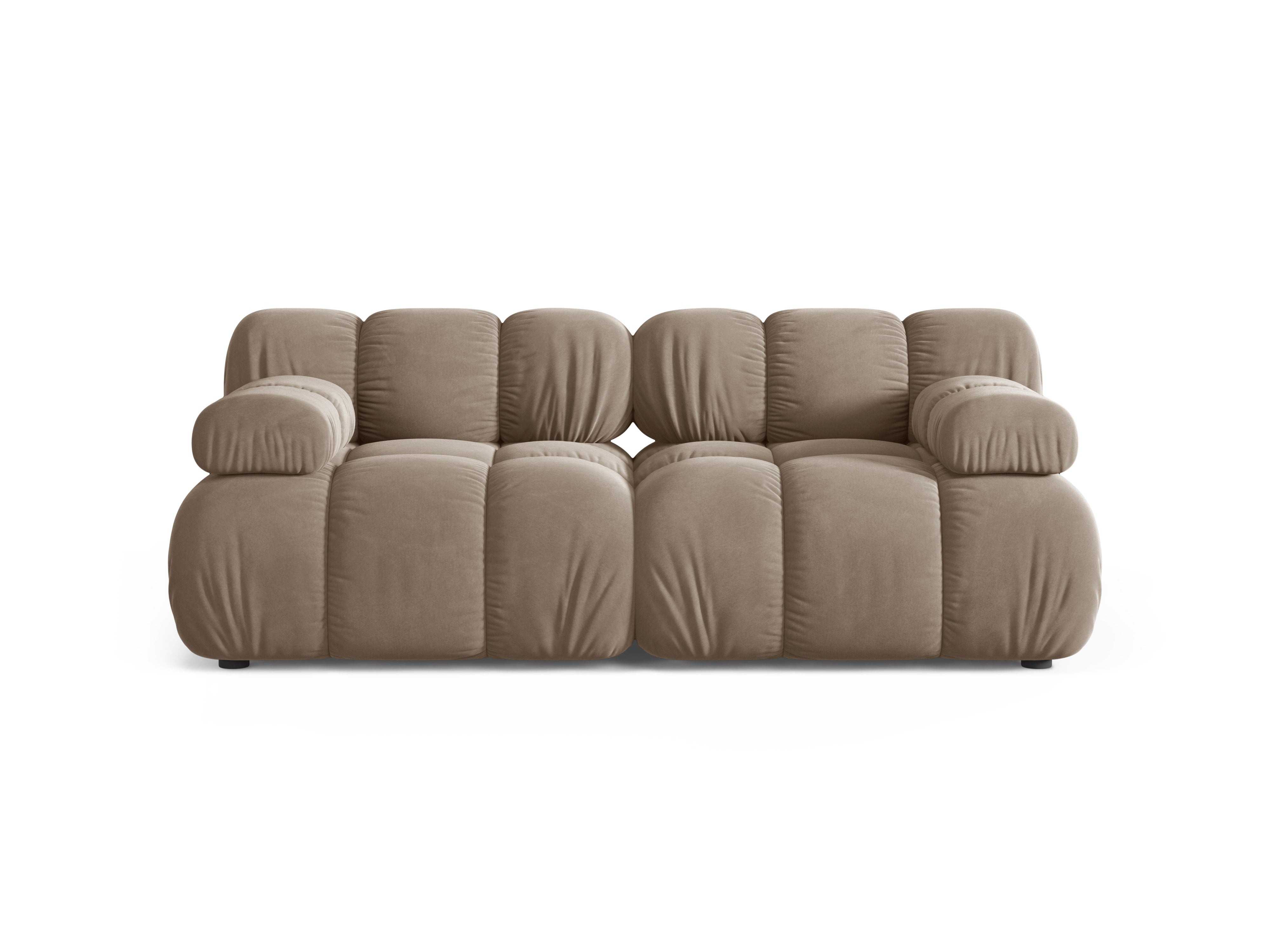 Sofa modułowa aksamitna 2-osobowa BELLIS cappuccino