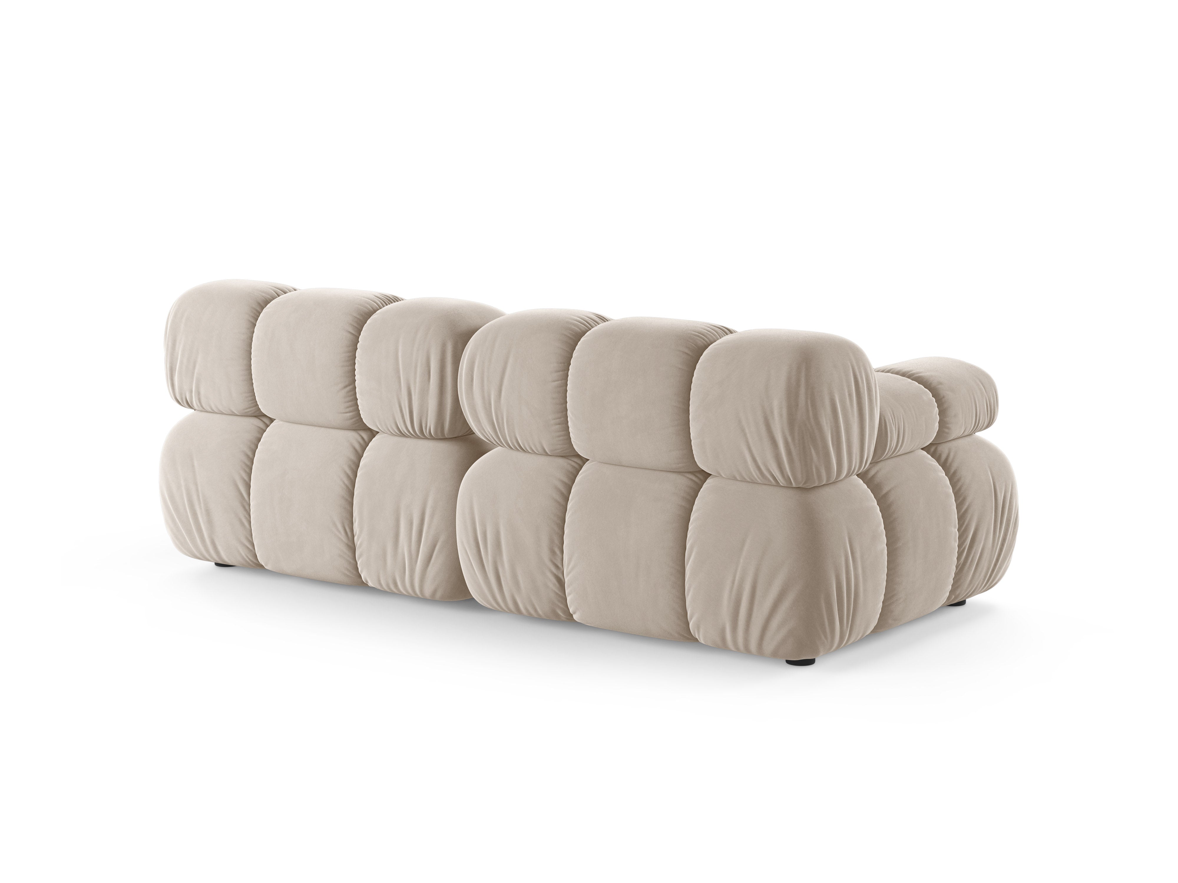 Sofa modułowa aksamitna 2-osobowa BELLIS beżowy