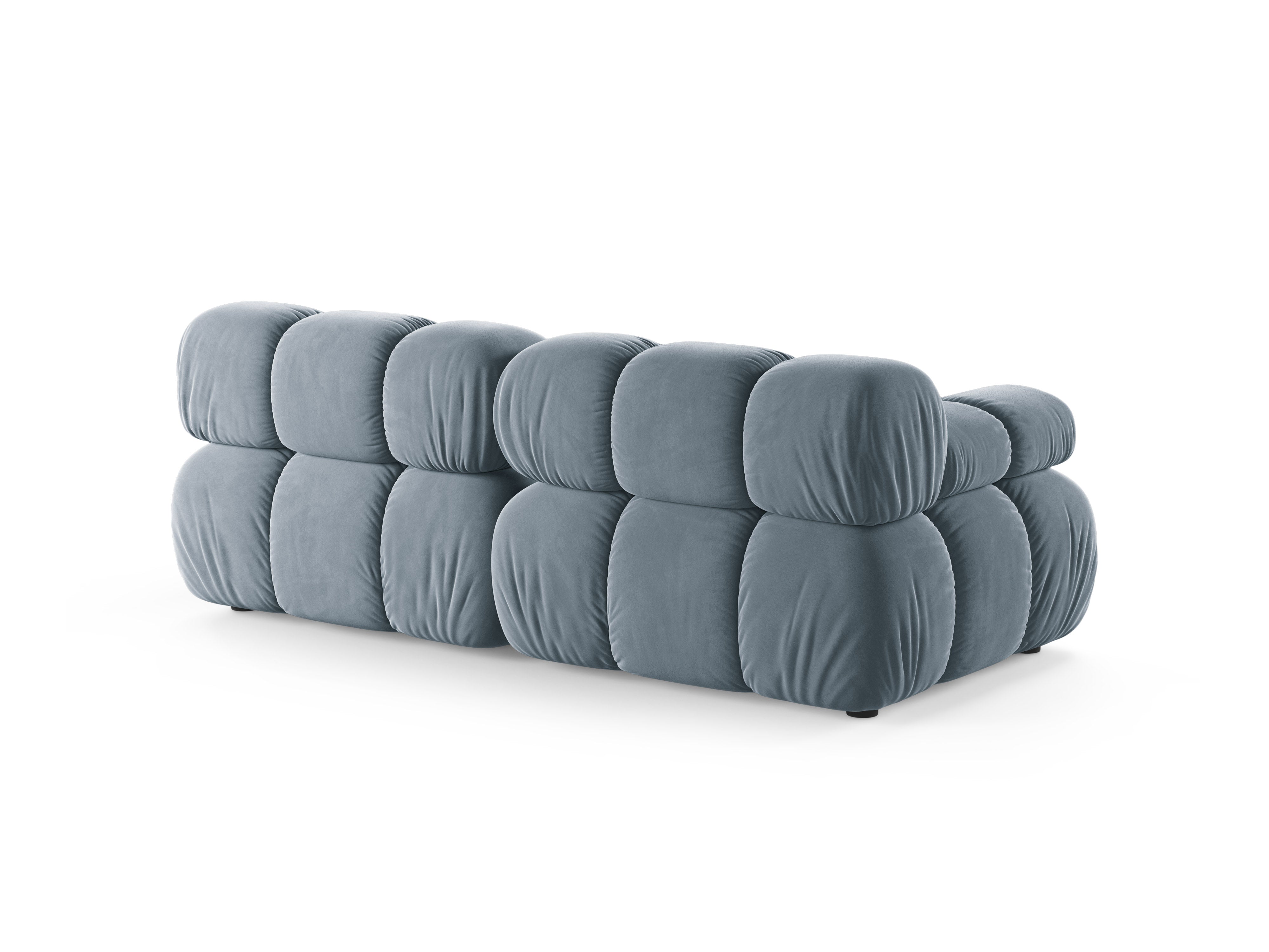 Sofa modułowa aksamitna 2-osobowa BELLIS niebieski