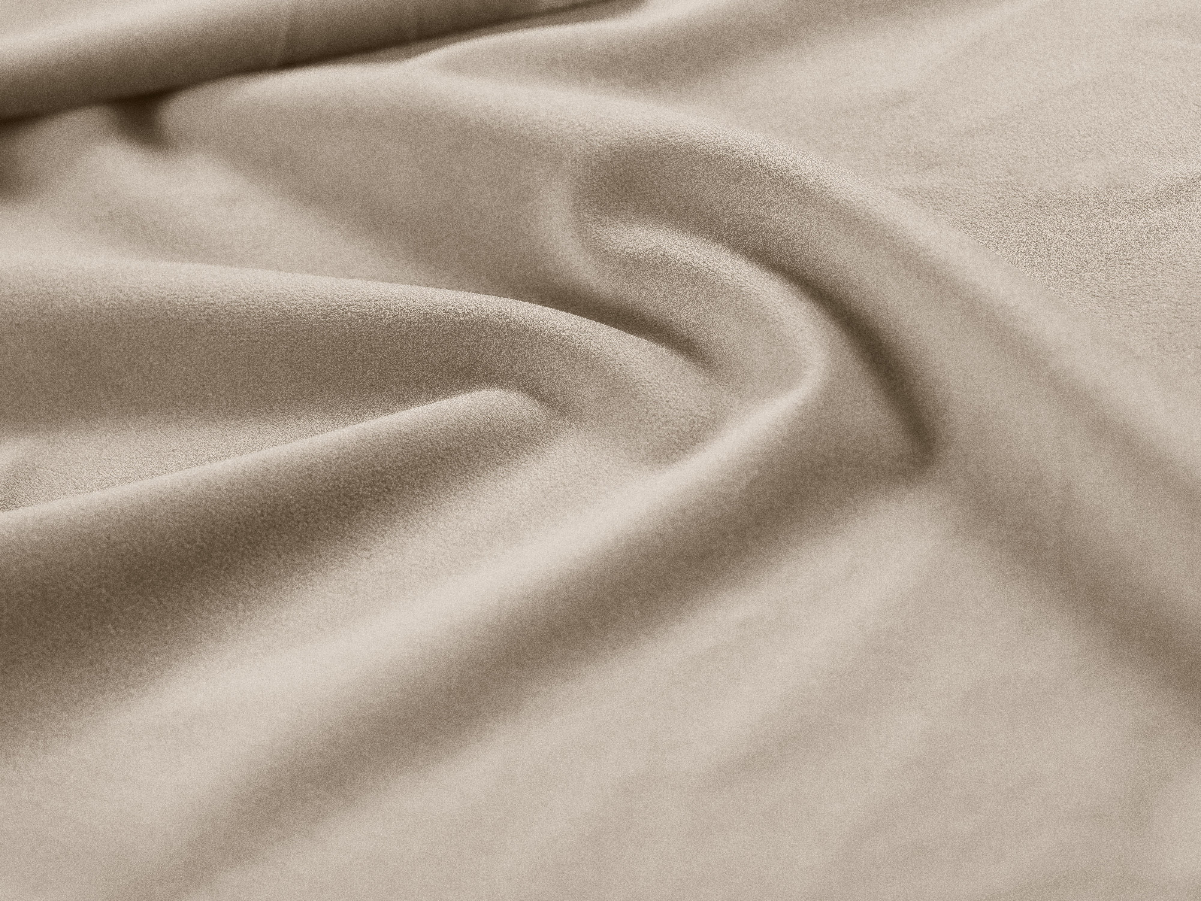Sofa aus Samt 3-sitzig mit Schlaf-Funktion DAVID beige