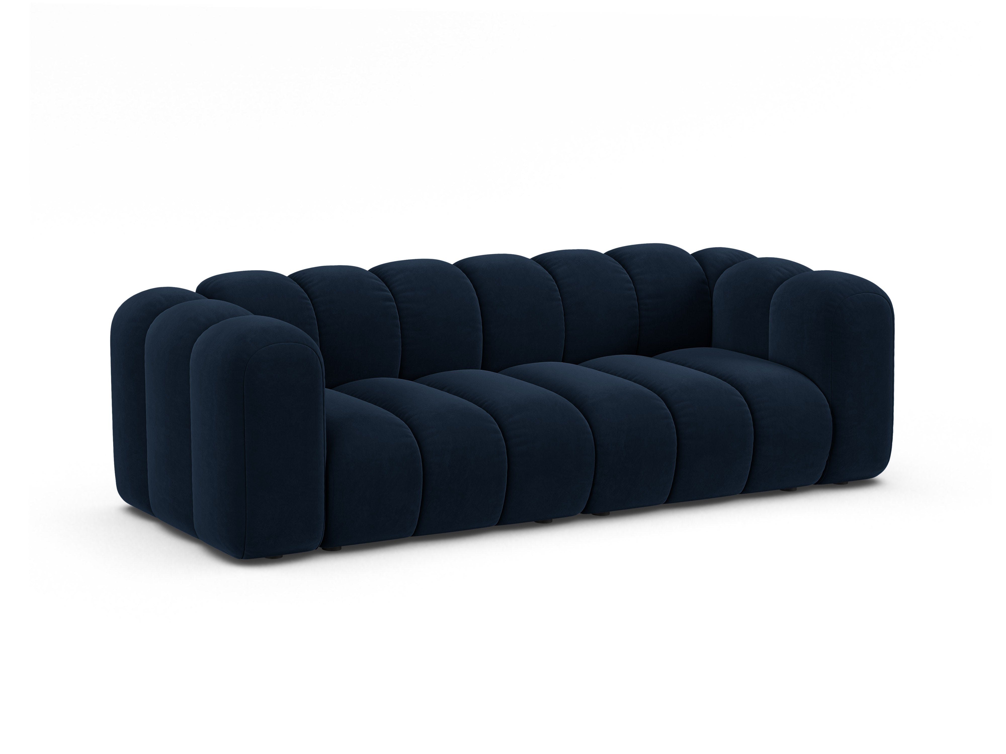 Sofa aksamitna 3-osobowa LUPINE granatowy