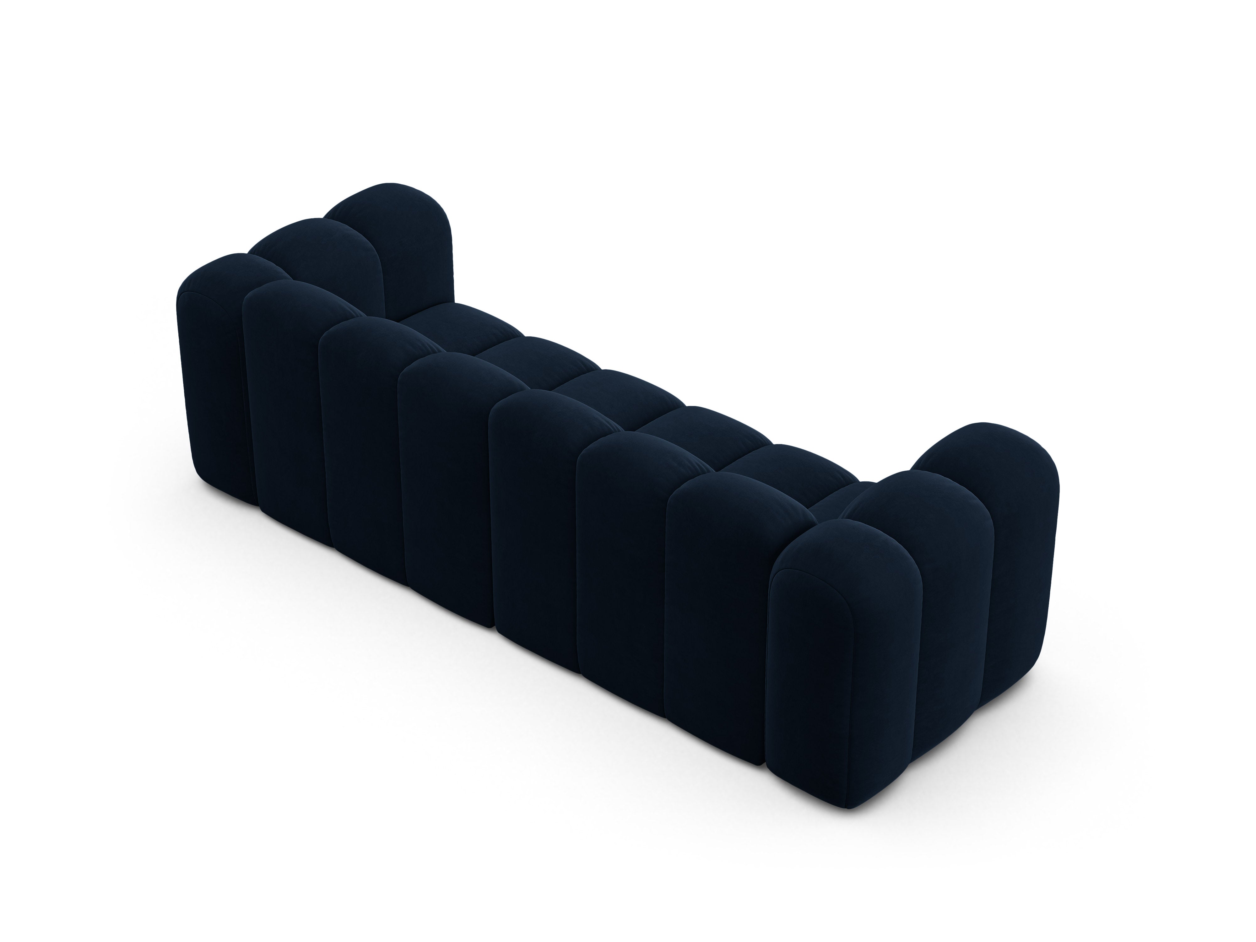 Sofa aksamitna 3-osobowa LUPINE granatowy