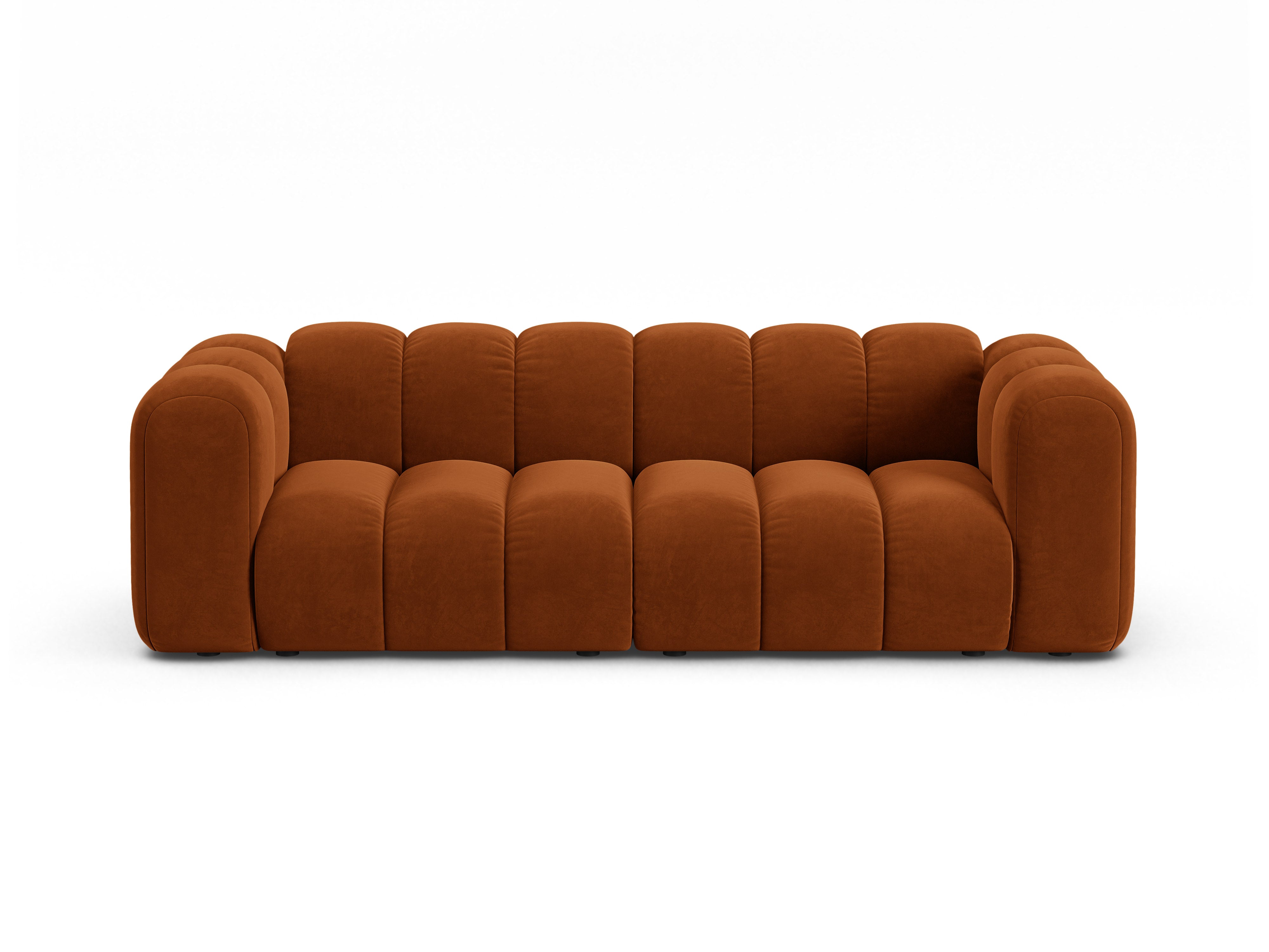 Sofa aksamitna 3-osobowa LUPINE ceglany
