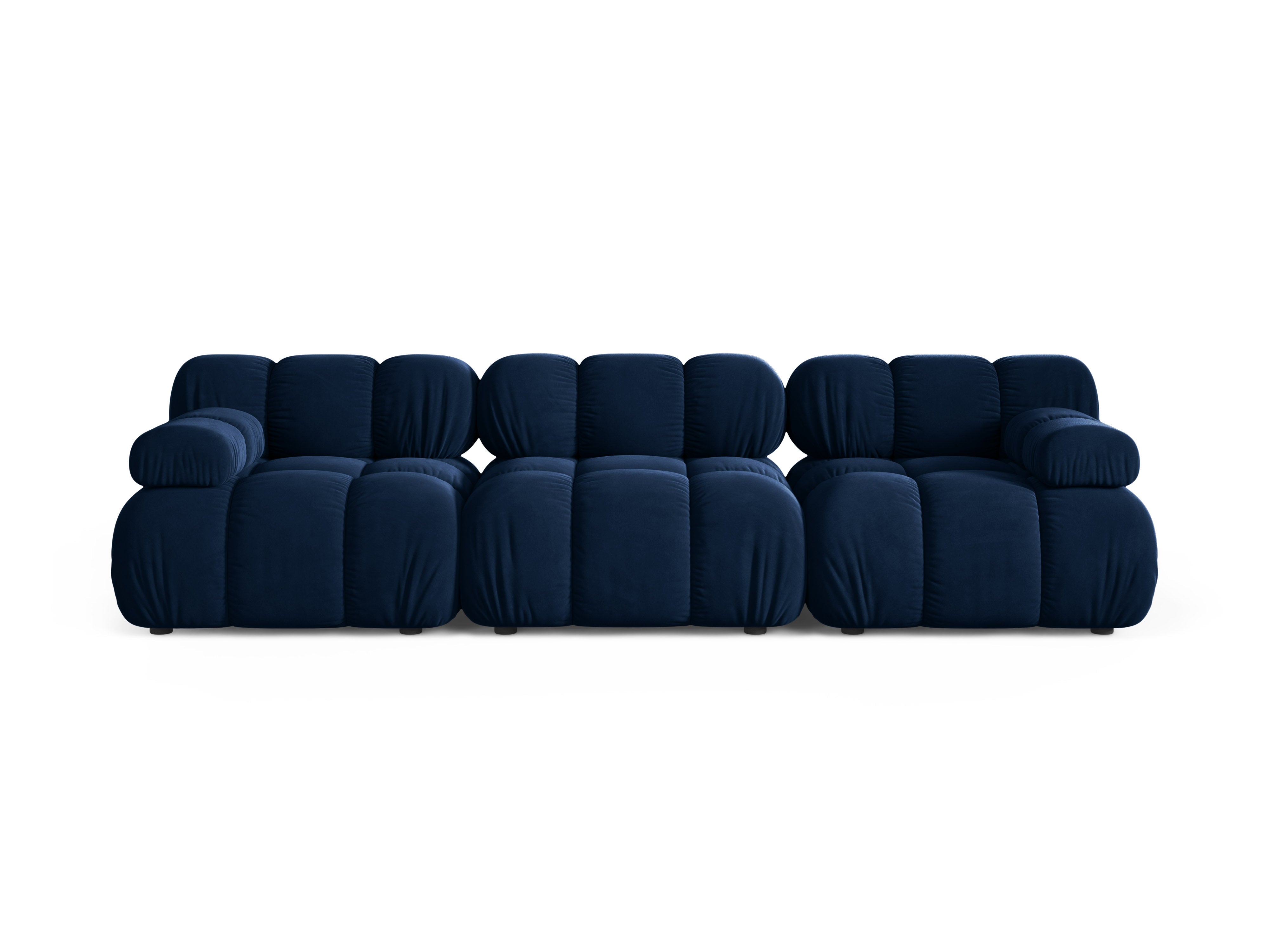 Sofa modułowa aksamitna 3-osobowa BELLIS granat królewski