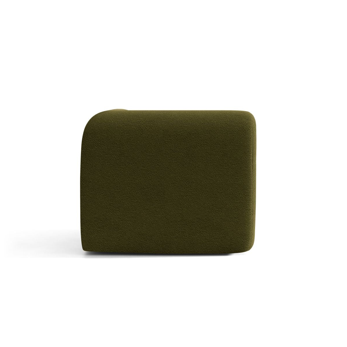 Sofa modułowa NEO - moduł narożny oliwkowy boucle