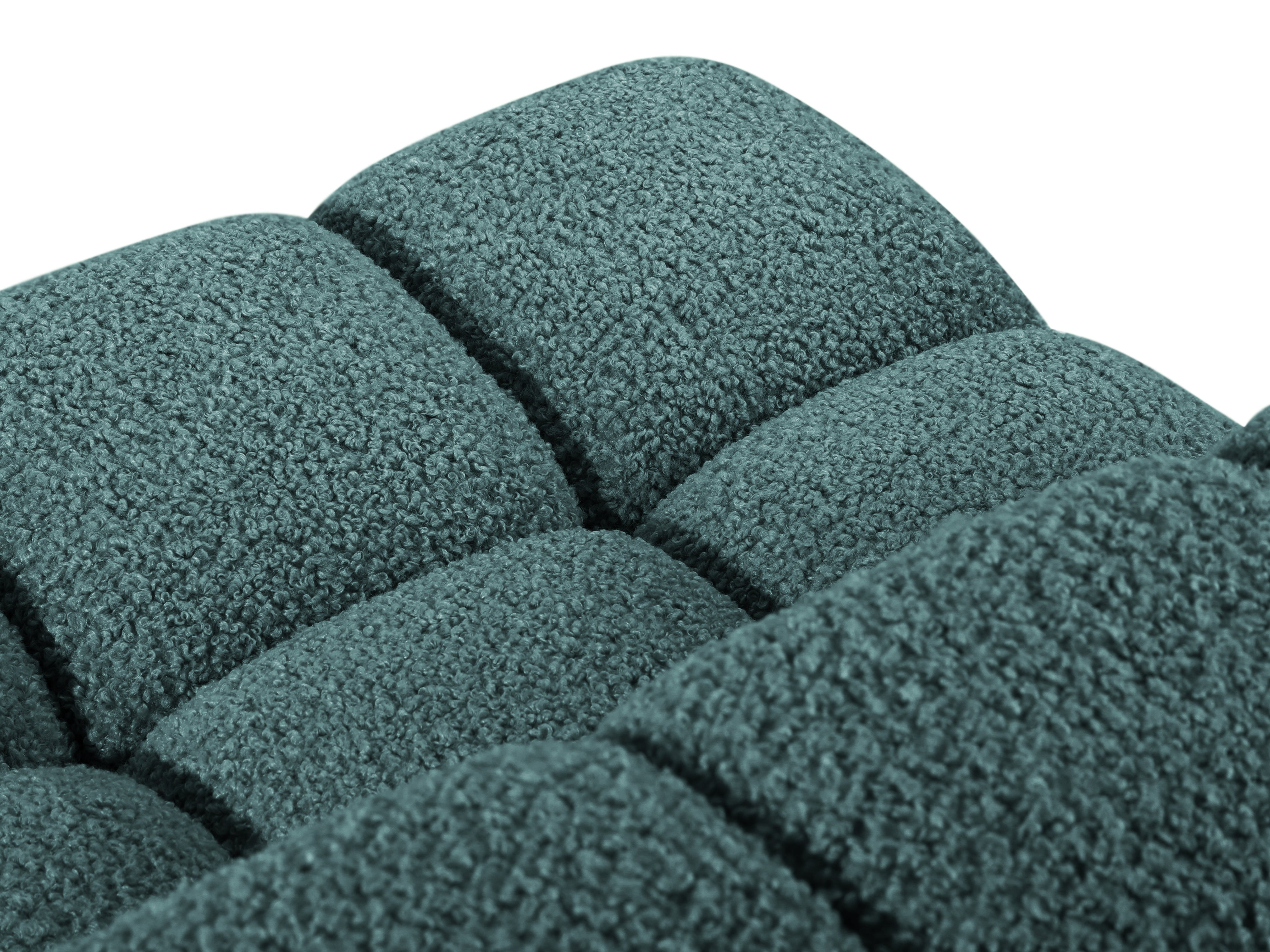 Sofa modułowa BELLIS - moduł narożny głęboki petrol boucle