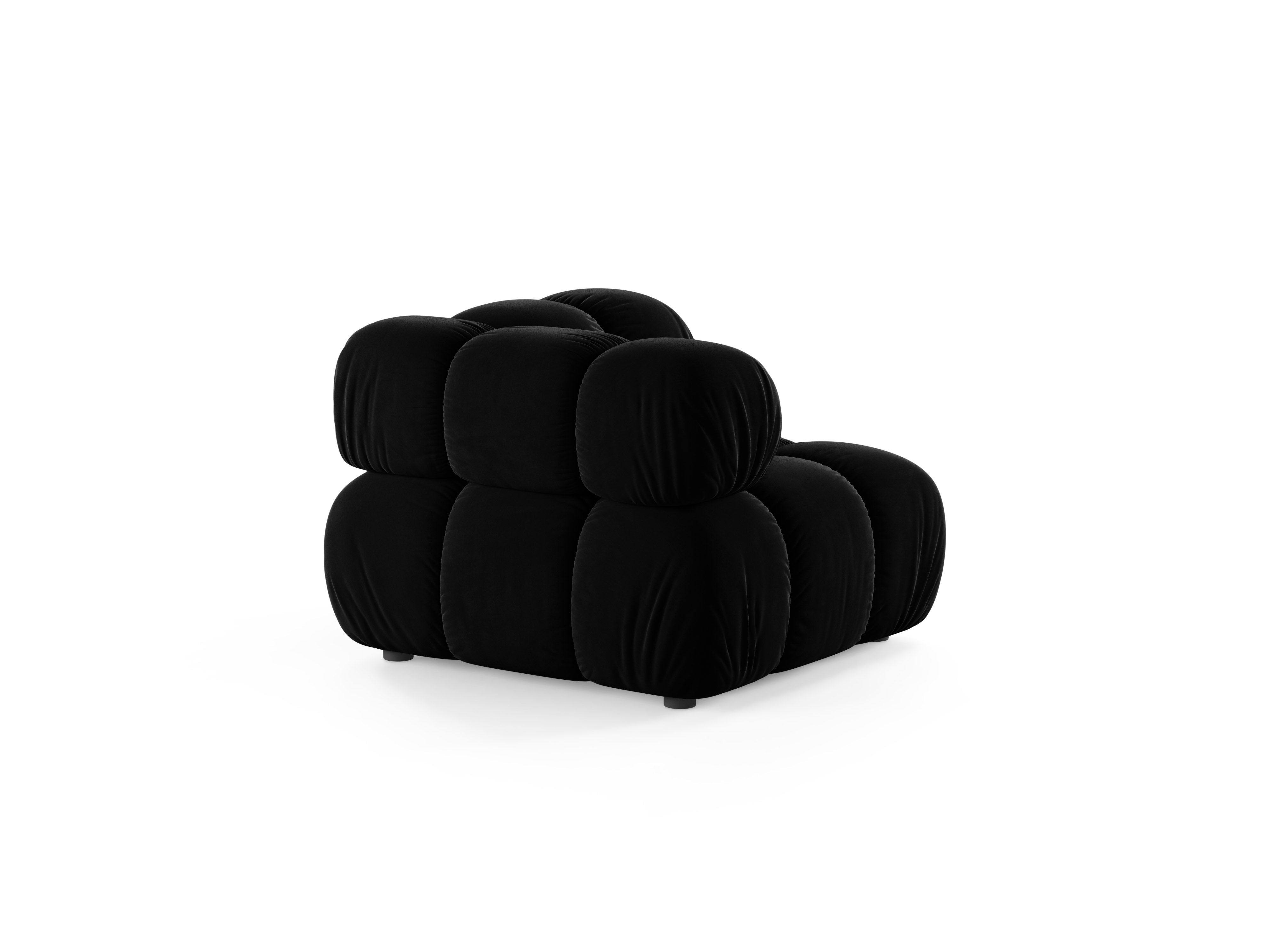 Sofa modułowa BELLIS - moduł narożny czarny welur