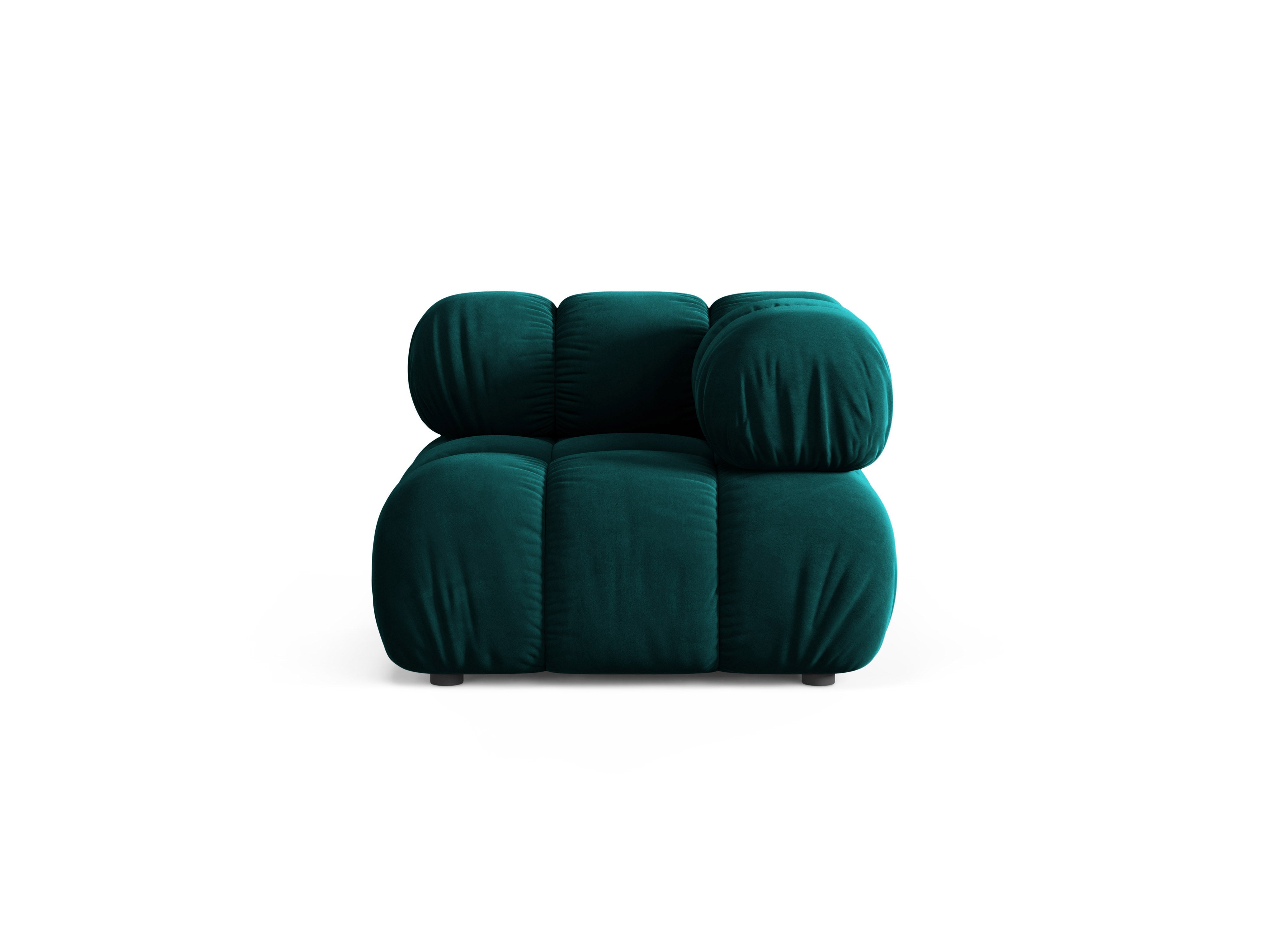 Sofa modułowa BELLIS - moduł narożny głęboki petrol welur
