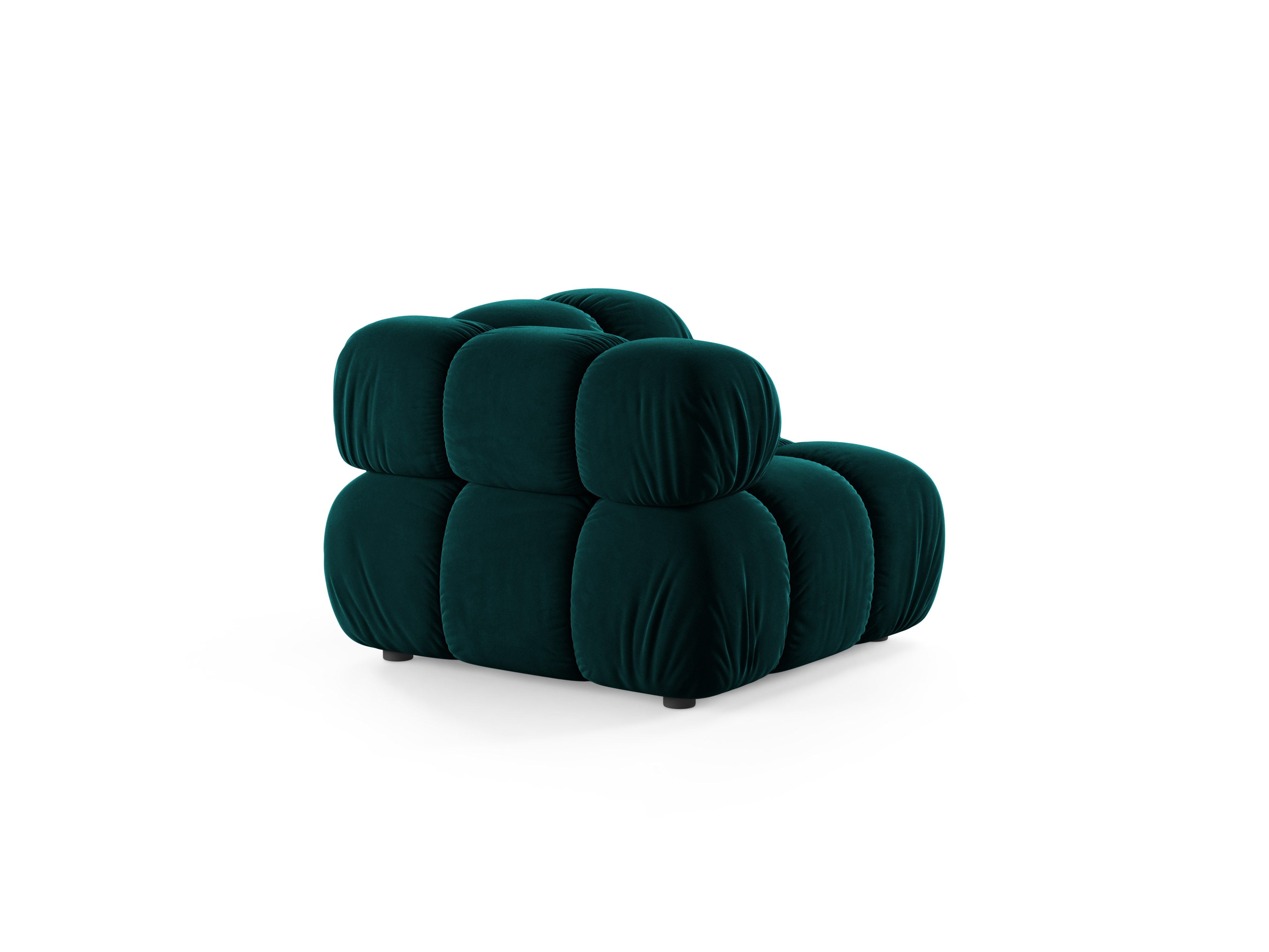 Sofa modułowa BELLIS - moduł narożny głęboki petrol welur