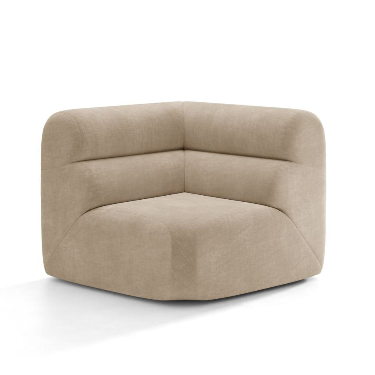 Sofa modułowa NEO - moduł narożny beżowy szenil