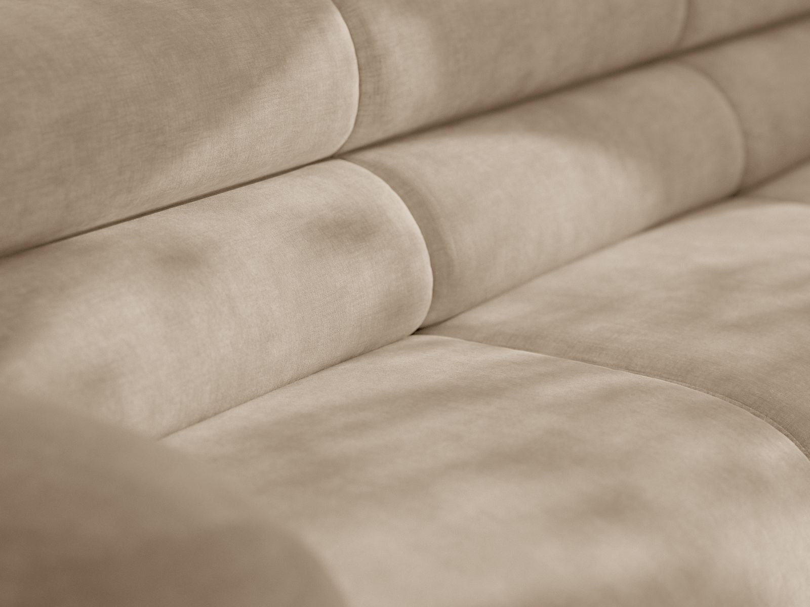 Sofa modułowa NEO - moduł narożny beżowy szenil