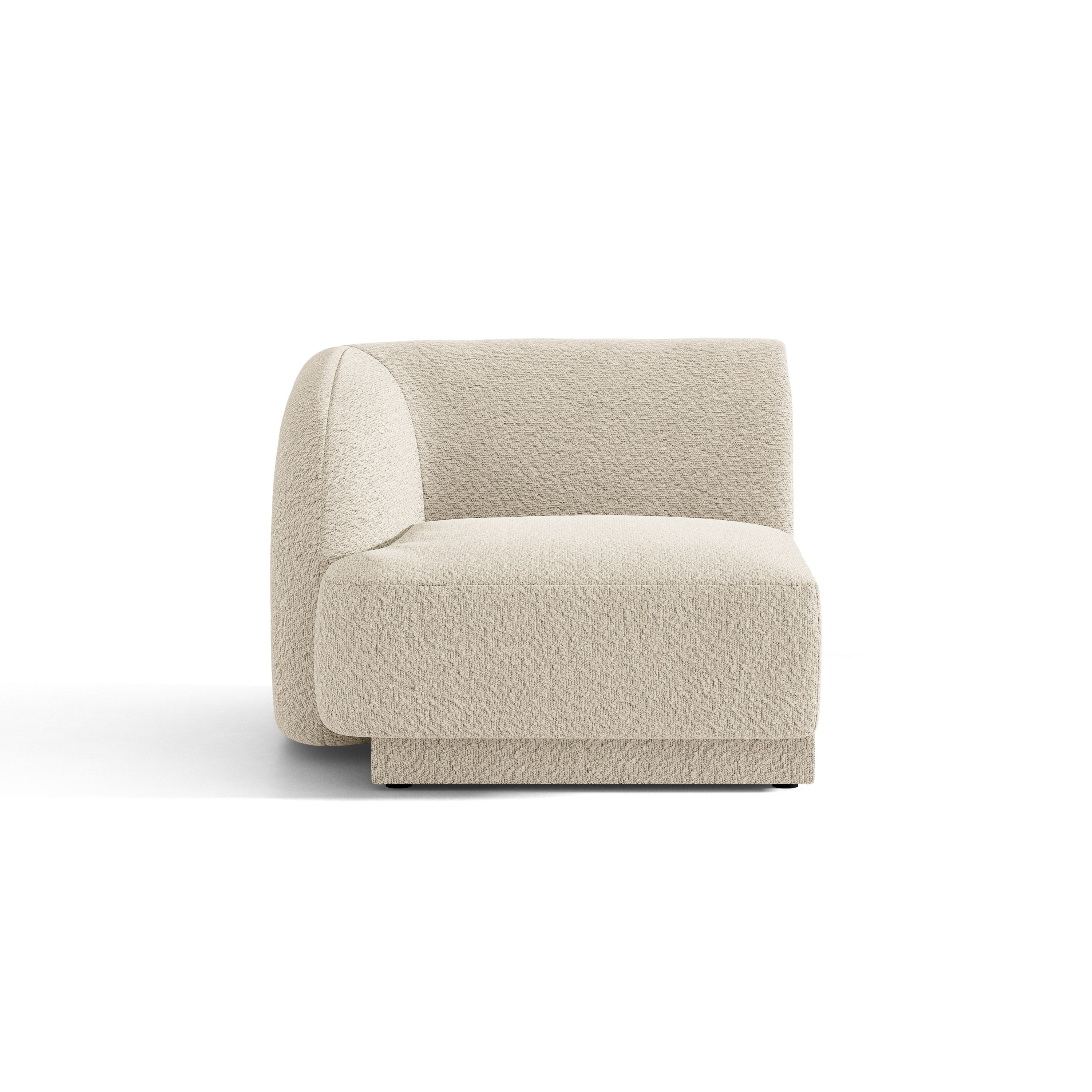 Sofa modułowa MILEY - moduł lewostronny beżowy boucle – Micadoni